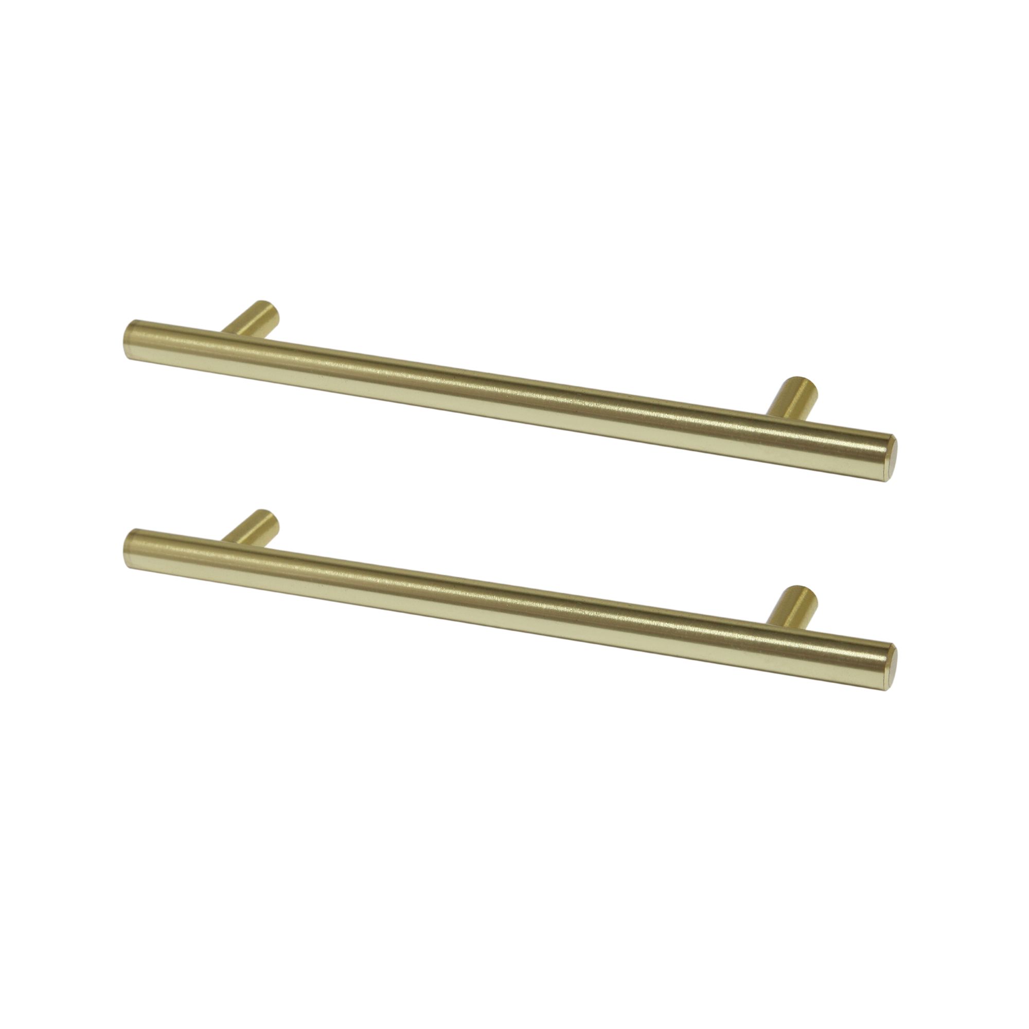 GoodHome Annatto Brass effect Kitchen cabinets Handle (L)22cm