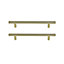 GoodHome Annatto Brass effect Kitchen cabinets Handle (L)22cm