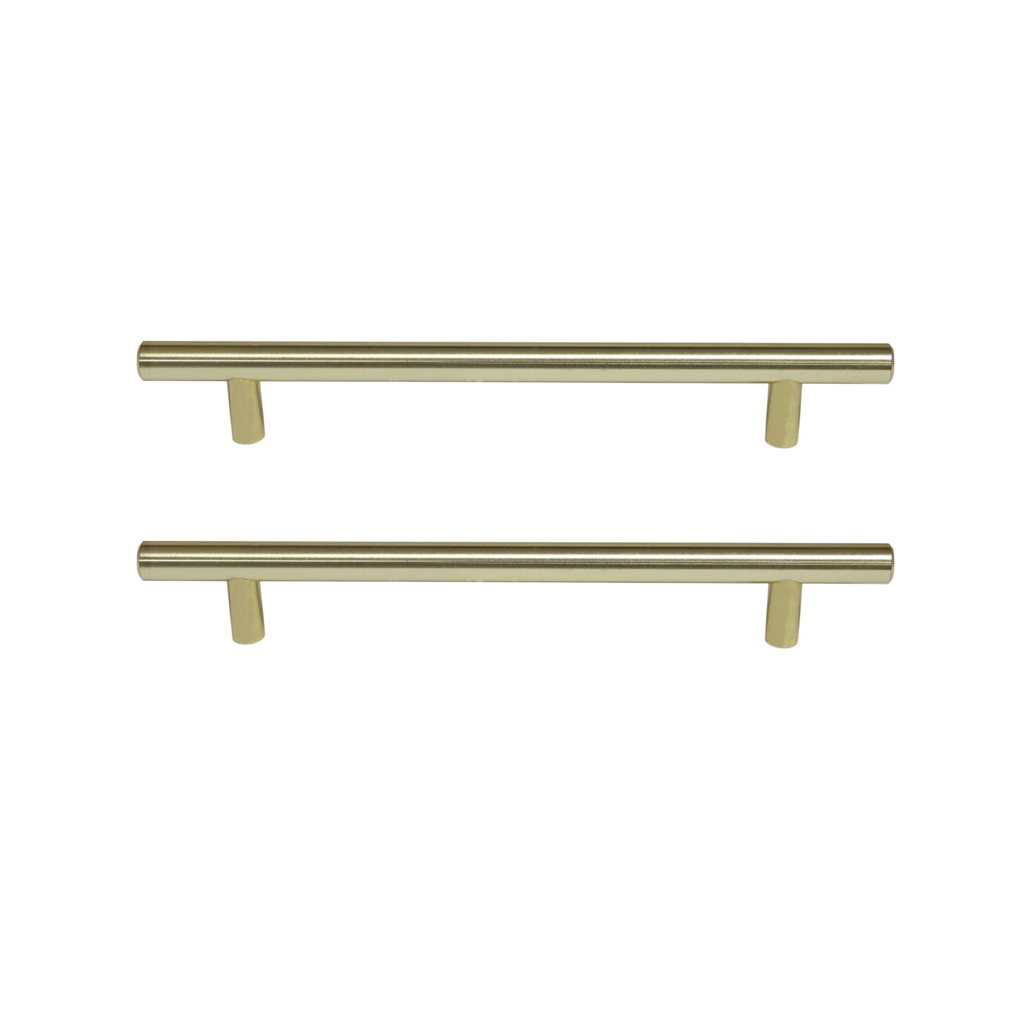 GoodHome Annatto Brass effect Kitchen cabinets Handle (L)22cm