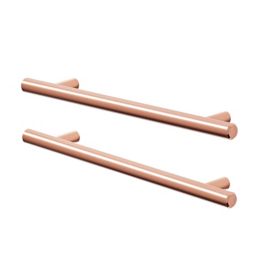GoodHome Annatto Copper effect Bar Kitchen cabinets Handle (L)220mm, Pack of 2