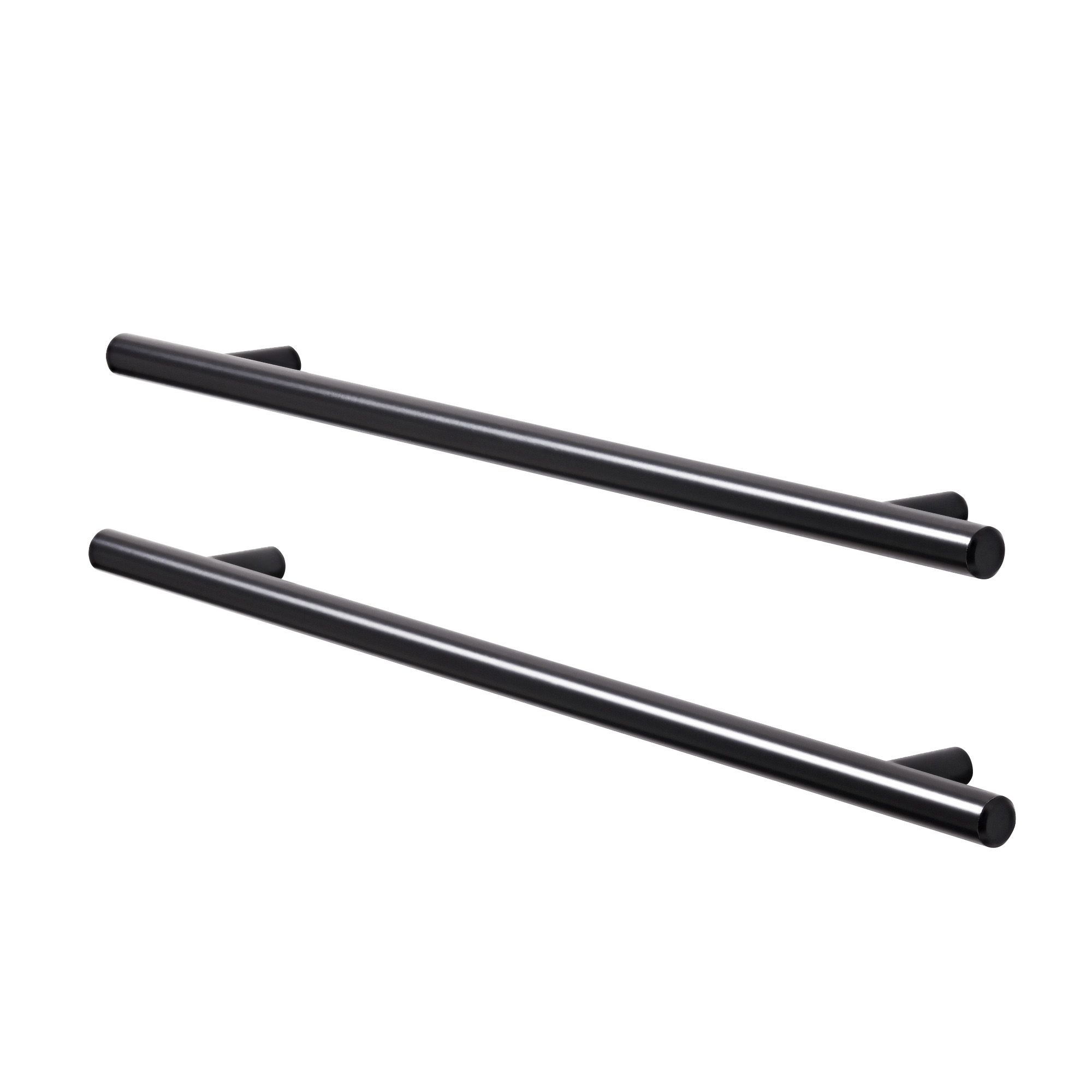 GoodHome Annatto Matt Black Kitchen Cabinet Handle (L)336mm
