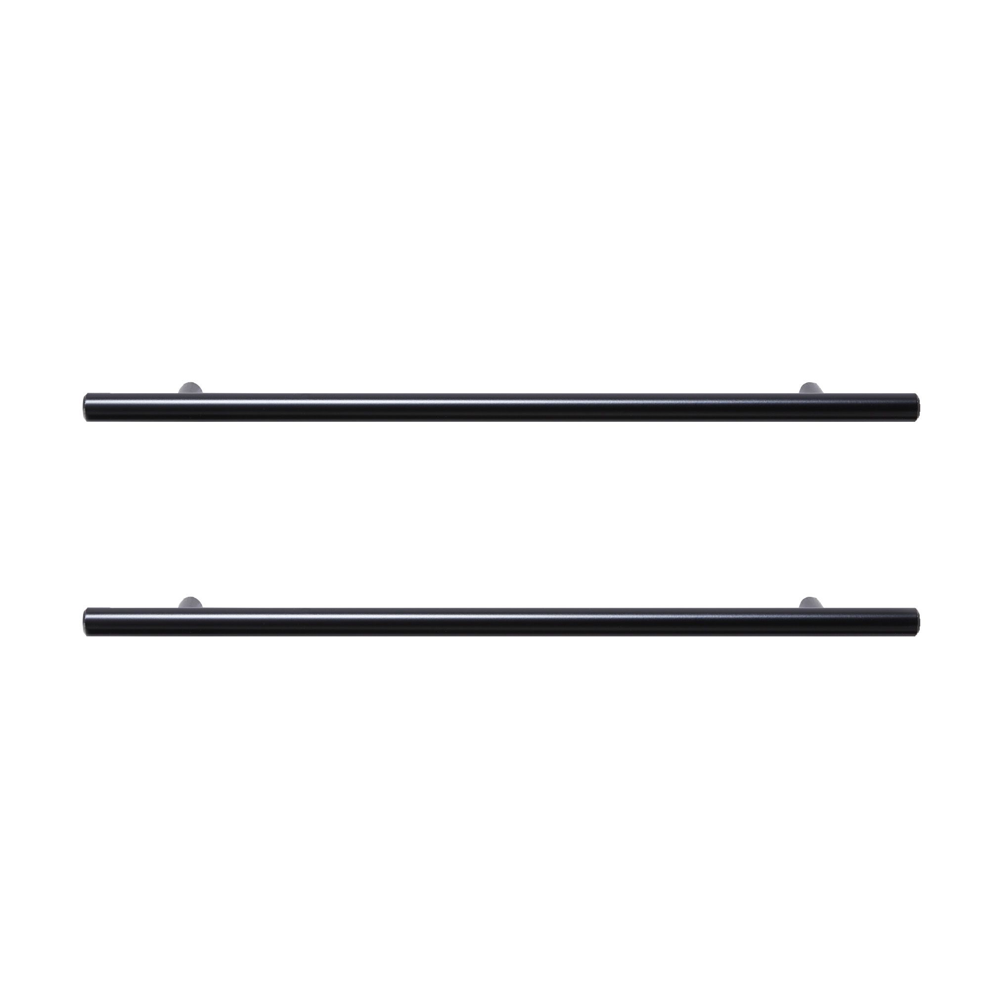 GoodHome Annatto Matt Black Kitchen Cabinet Handle (L)336mm