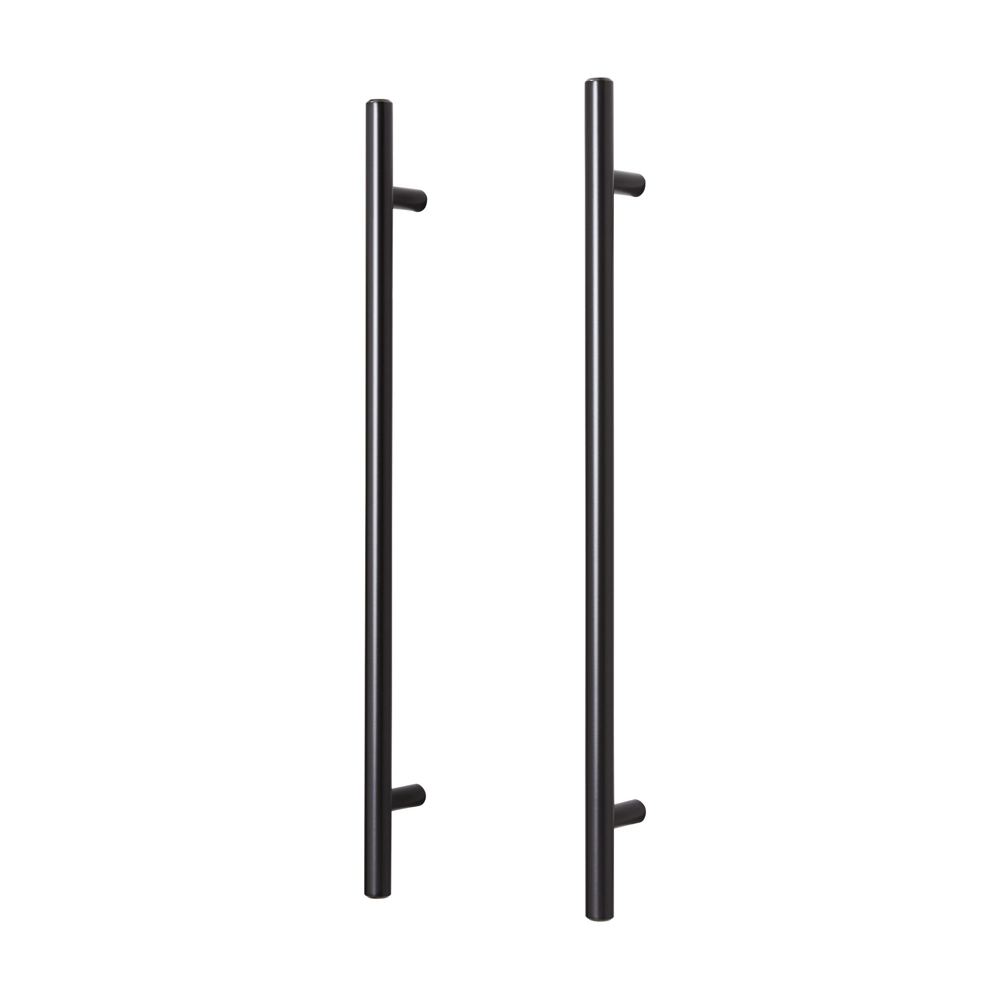 GoodHome Annatto Matt Black Kitchen Cabinet Handle (L)336mm