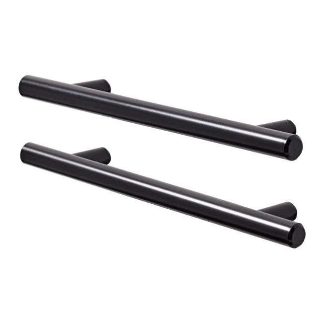 GoodHome Annatto Matt Black Kitchen cabinets Handle (L)18.8cm