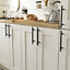 GoodHome Annatto Matt Black Kitchen cabinets Handle (L)18.8cm