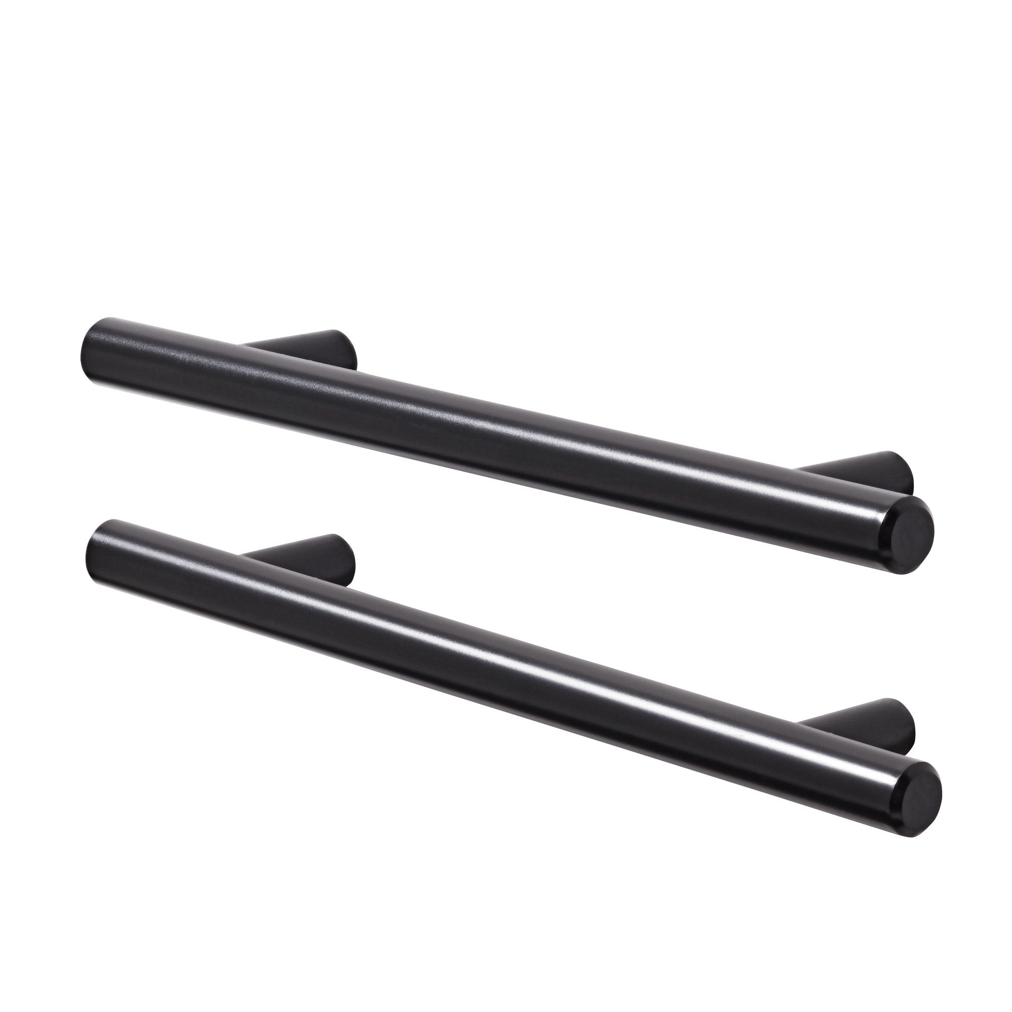 GoodHome Annatto Matt Black Kitchen cabinets Handle (L)188mm