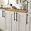 GoodHome Annatto Matt Black Kitchen cabinets Handle (L)22cm
