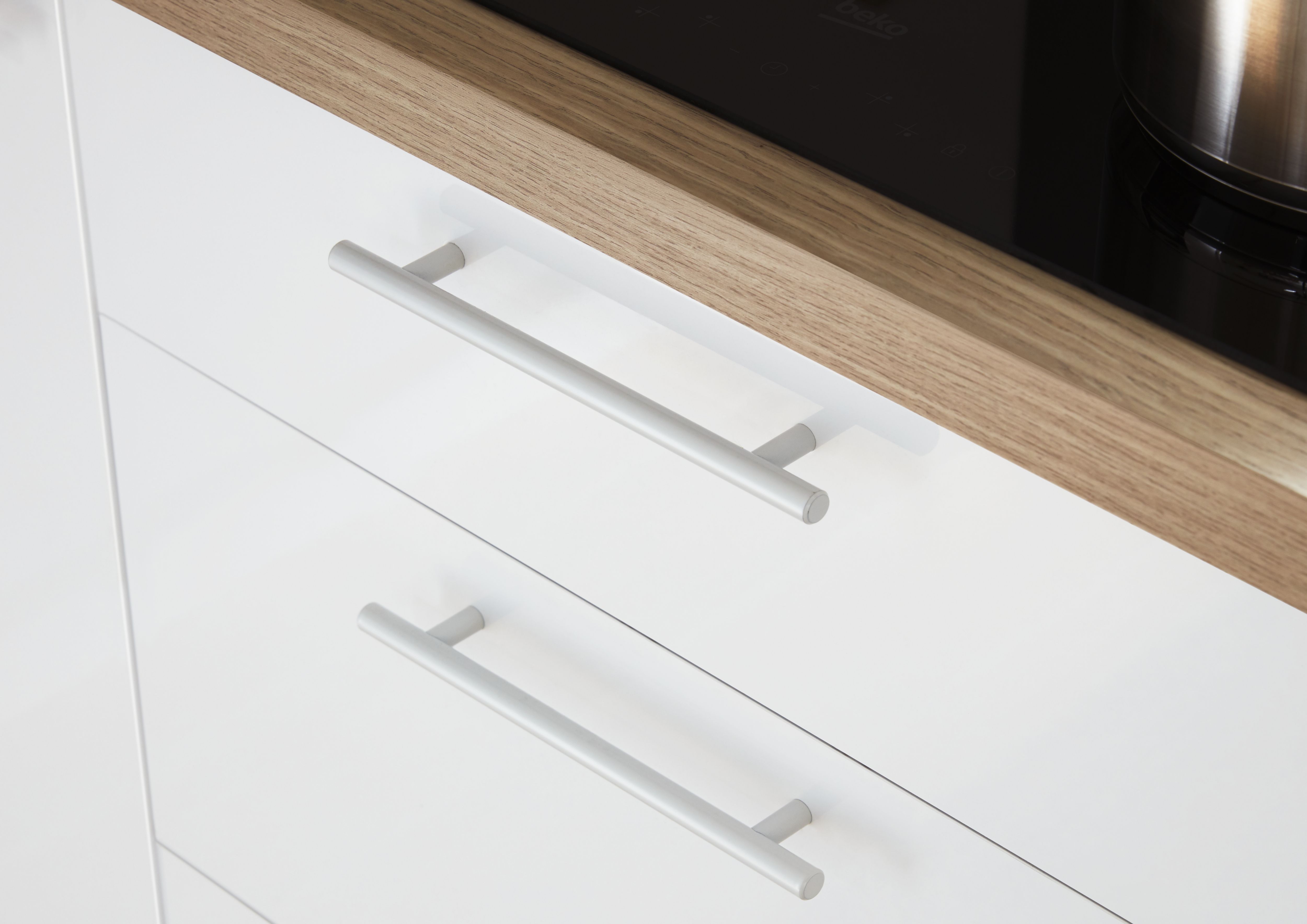 White handles store for cabinets