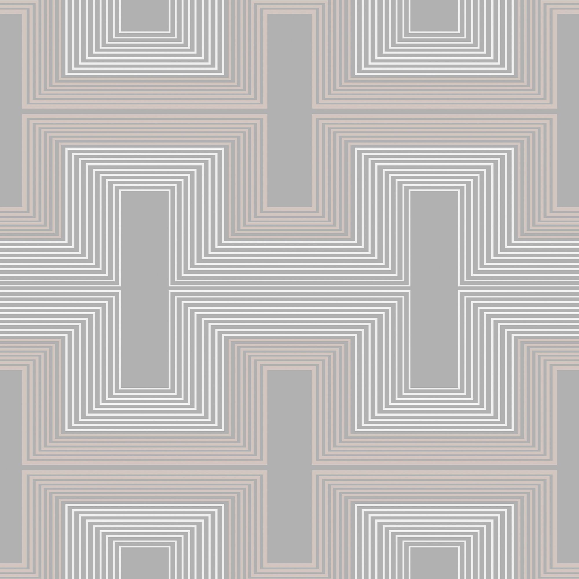 GoodHome Anor Light grey Metallic effect Geometric Textured Wallpaper Sample