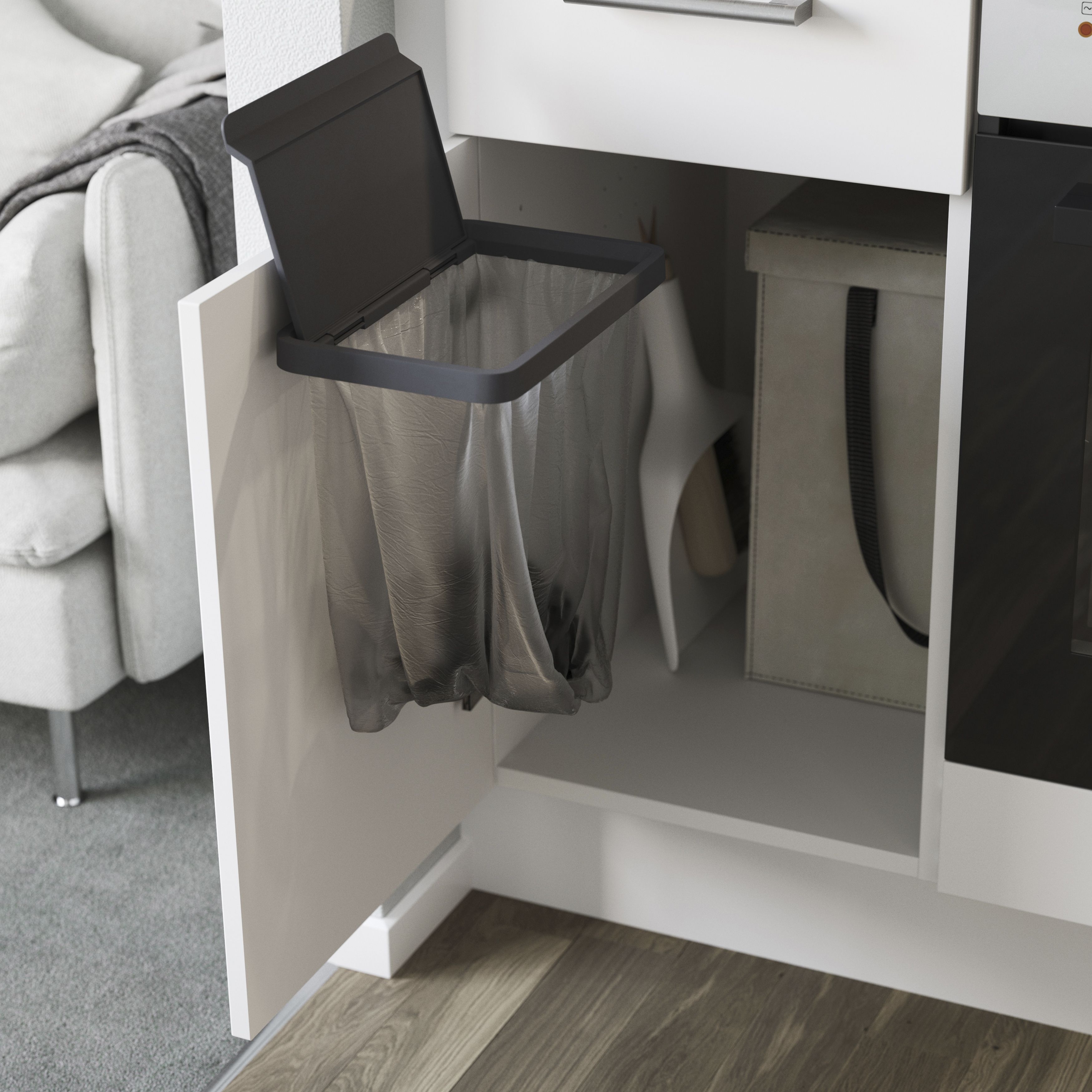GoodHome Anthracite ABS plastic & steel Bin bag frame
