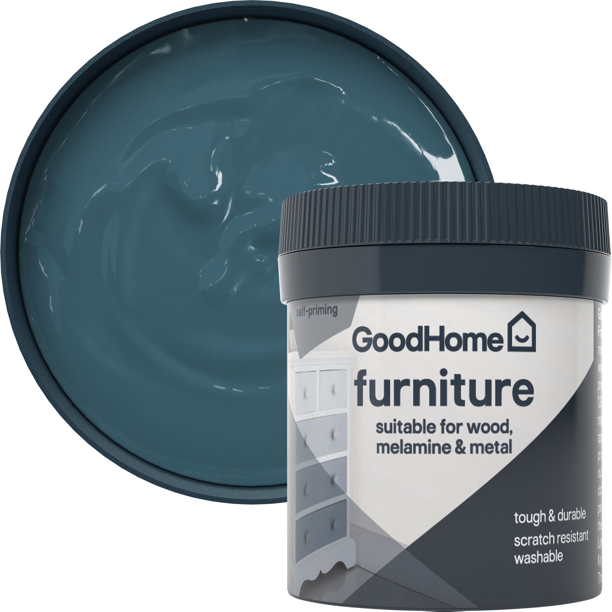 GoodHome Antibes Flat matt Furniture paint, 80ml Tester pot