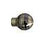 GoodHome Antiki Antique brass effect Metal Ball Curtain pole finial (Dia)28mm