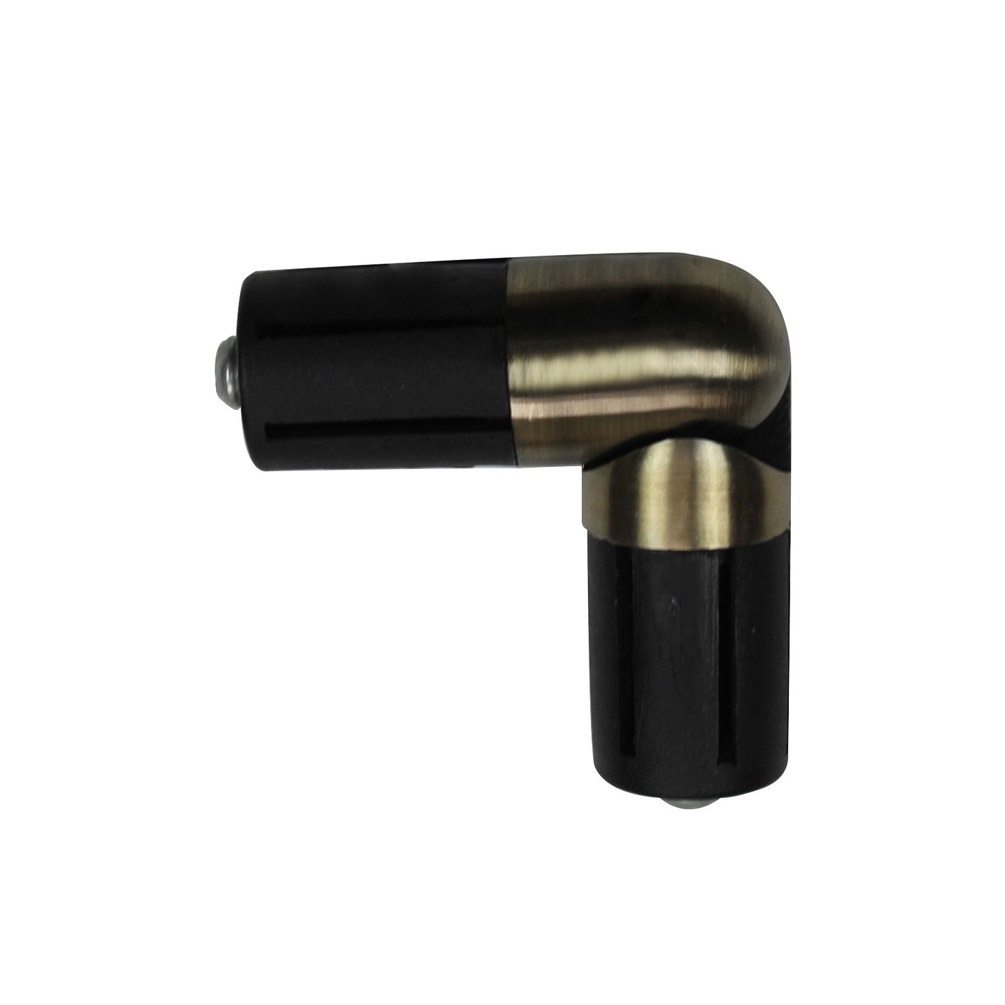 GoodHome Antiki Gold effect Metal Screw Elbow joiner, (L)120mm (Dia)28mm