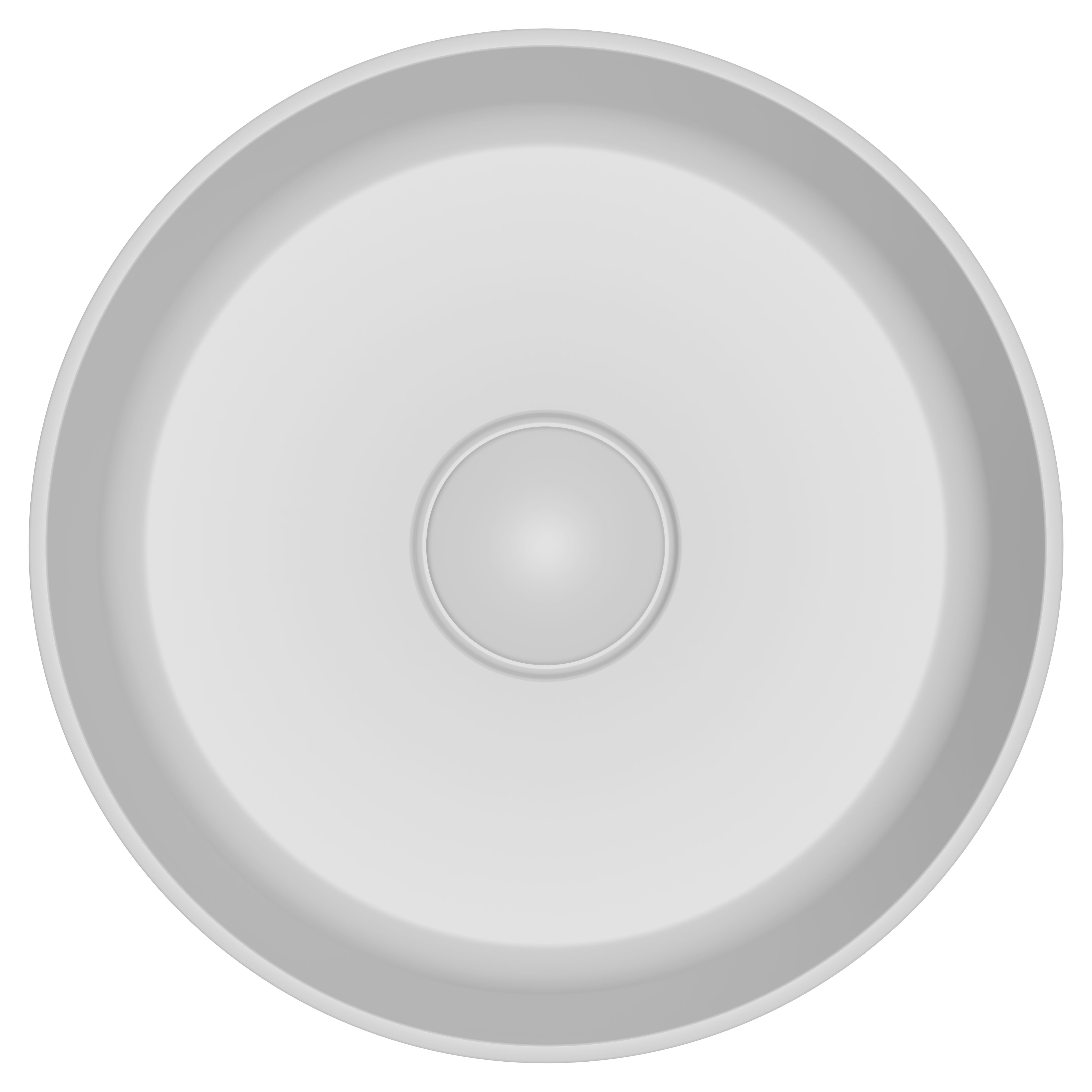 GoodHome APANAS Matt Black & white Round Counter top Basin (W)38cm