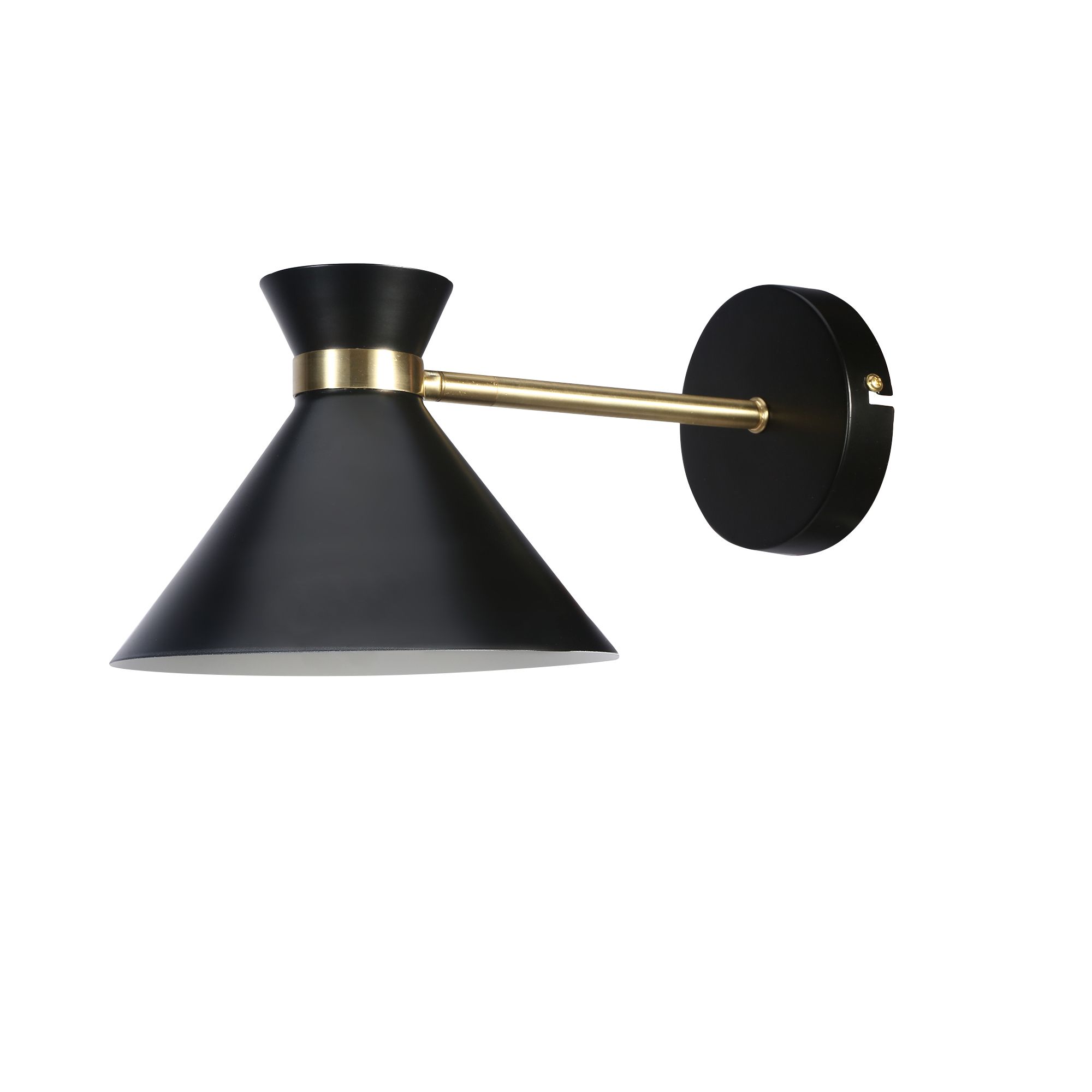 GoodHome Apennin Matt Black Wall light