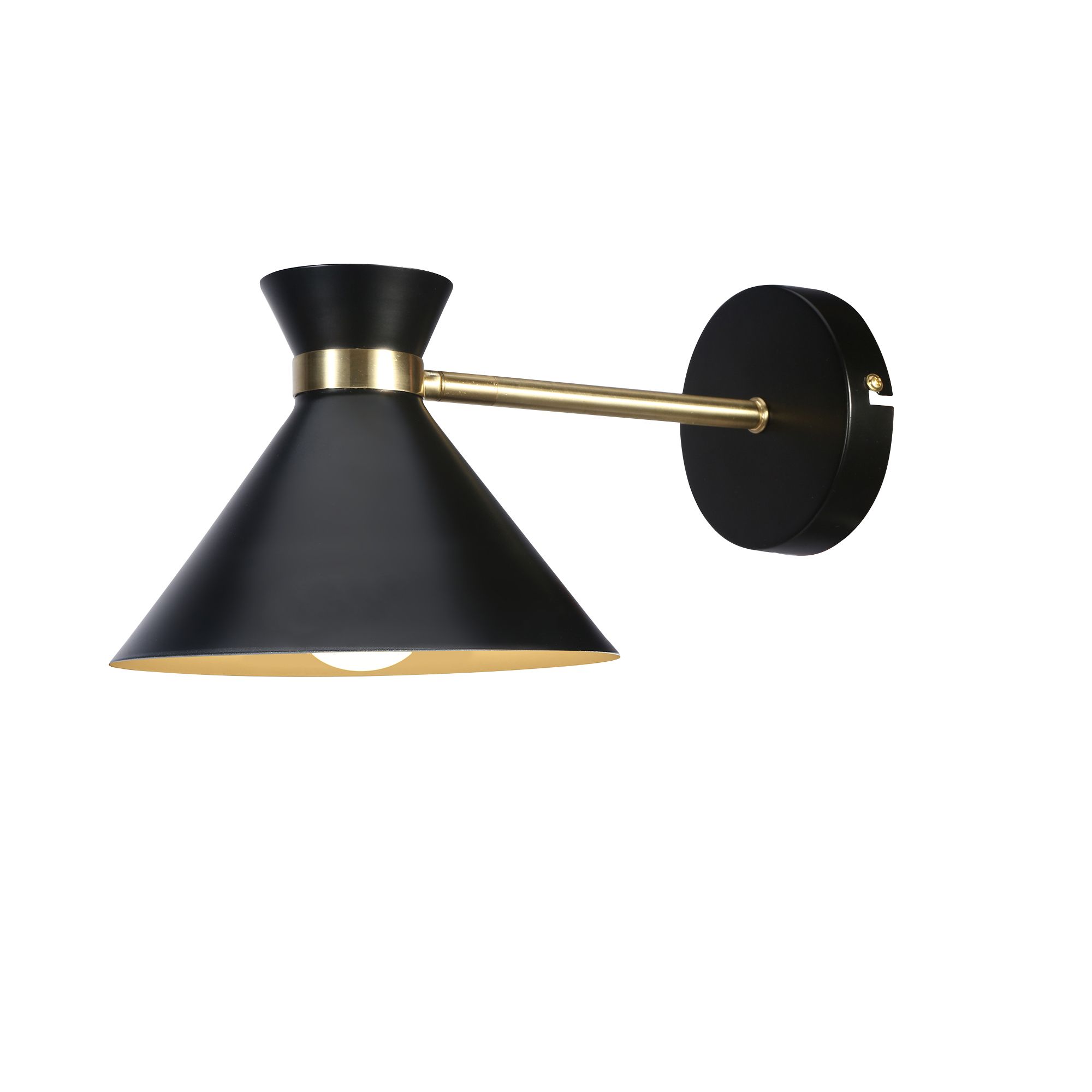 GoodHome Apennin Matt Black Wall light