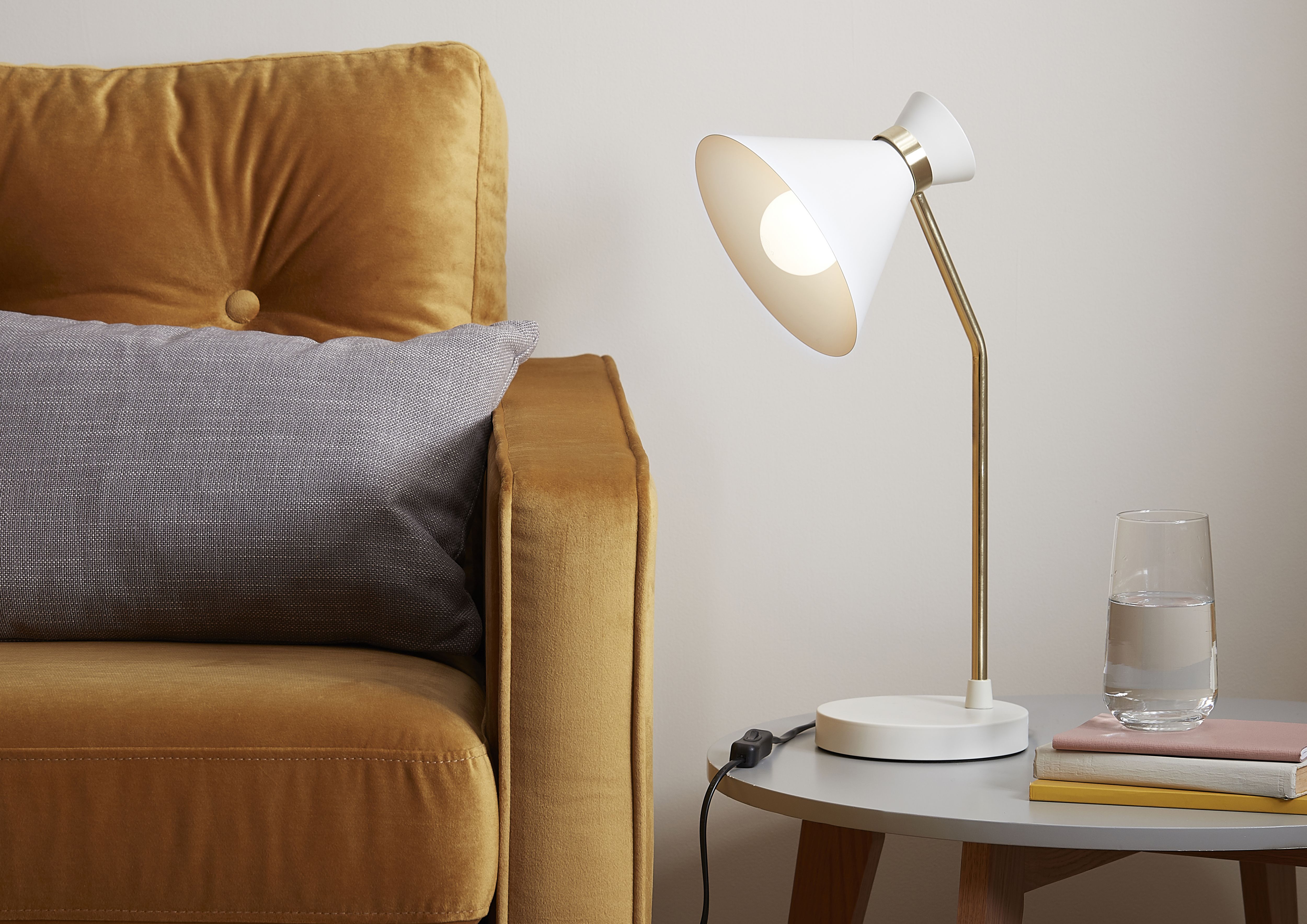 GoodHome Apennin Matt Cream Table light