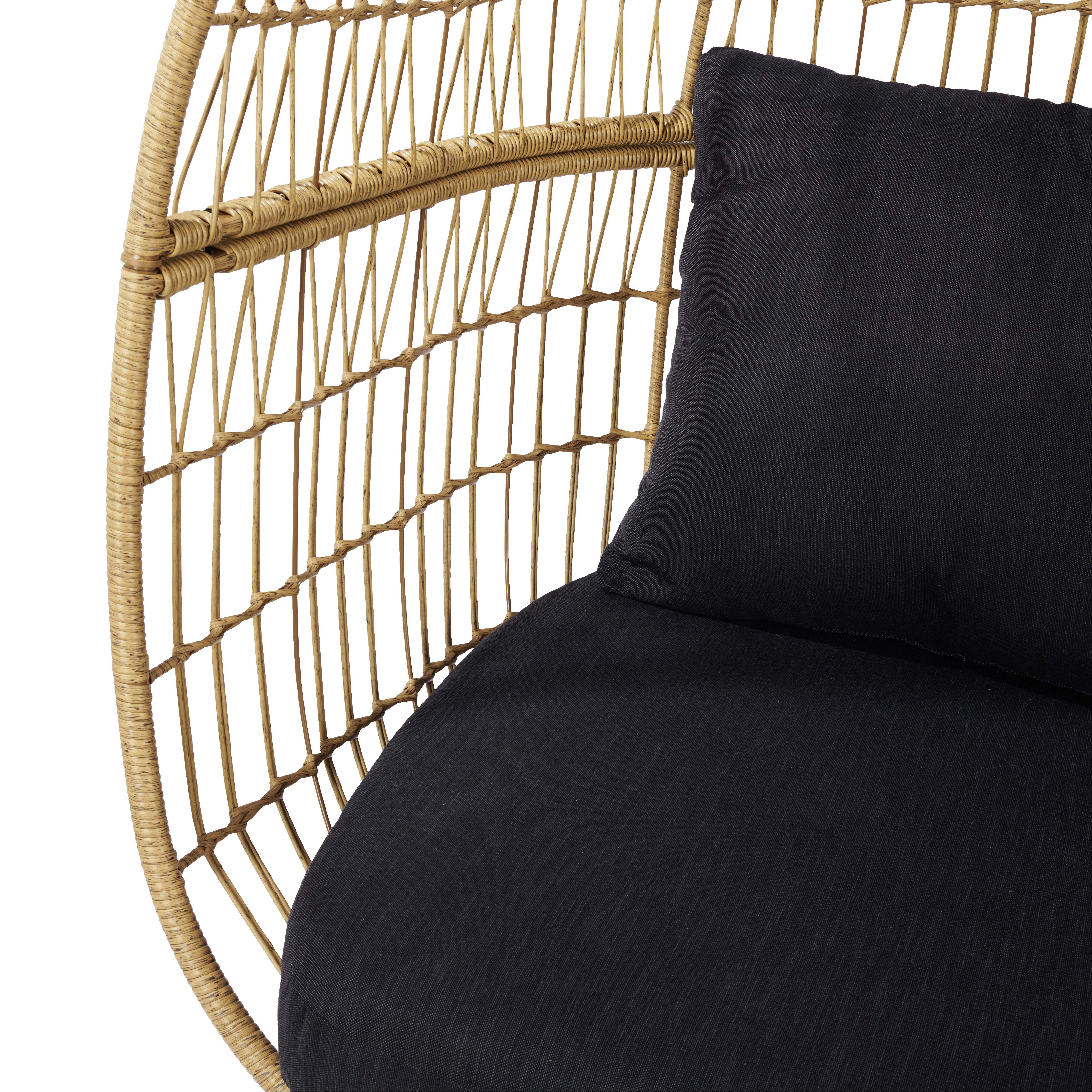 GoodHome Apolima Brown Rattan effect Egg Chair