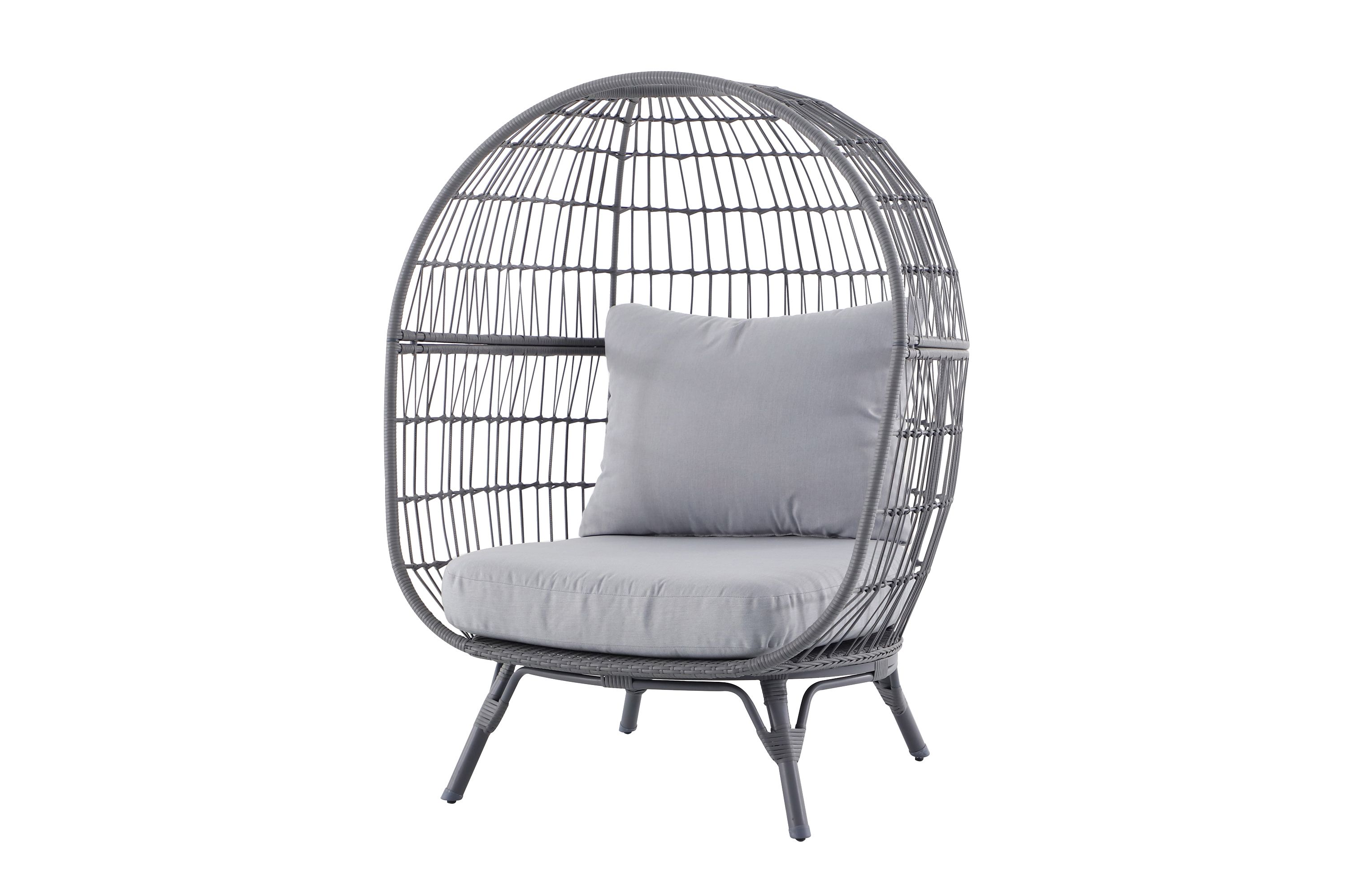 Grey rattan outlet egg chair