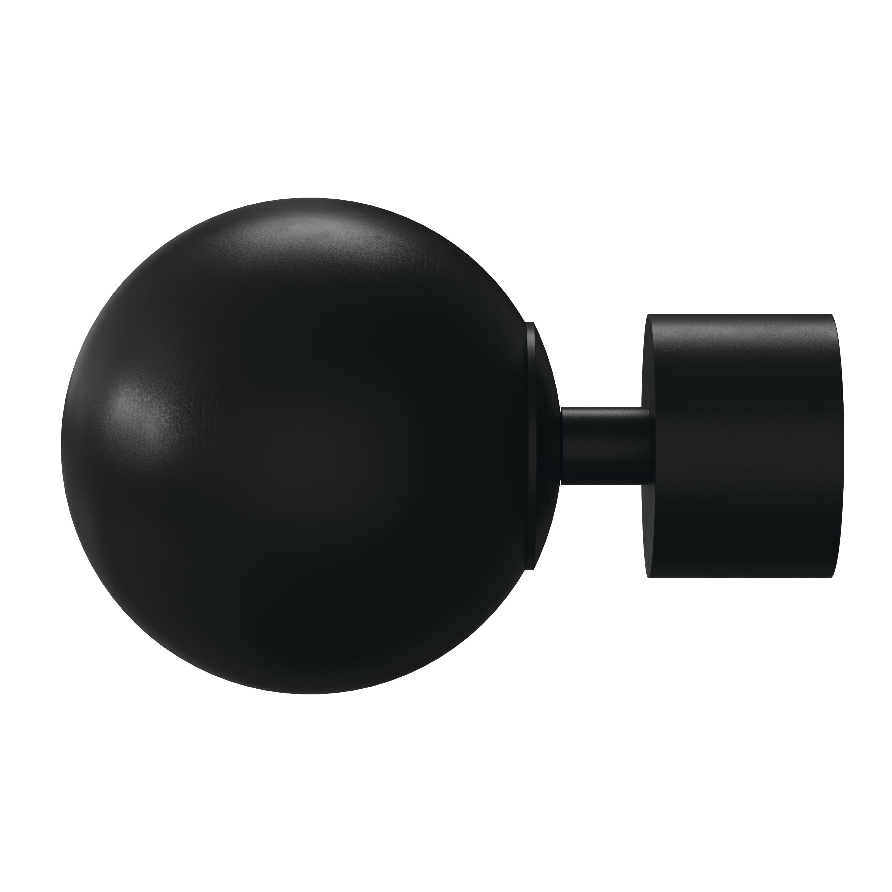 GoodHome Araxos Matt Extendable Ball Single curtain pole set Set, (L)1200mm-2100mm (Dia)28mm