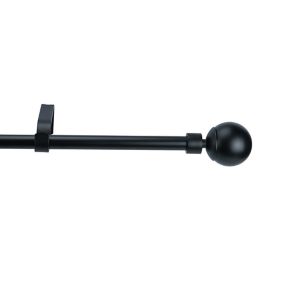 GoodHome Araxos Matt Extendable Ball Single curtain pole set Set, (L)2000mm-3300mm (Dia)19mm