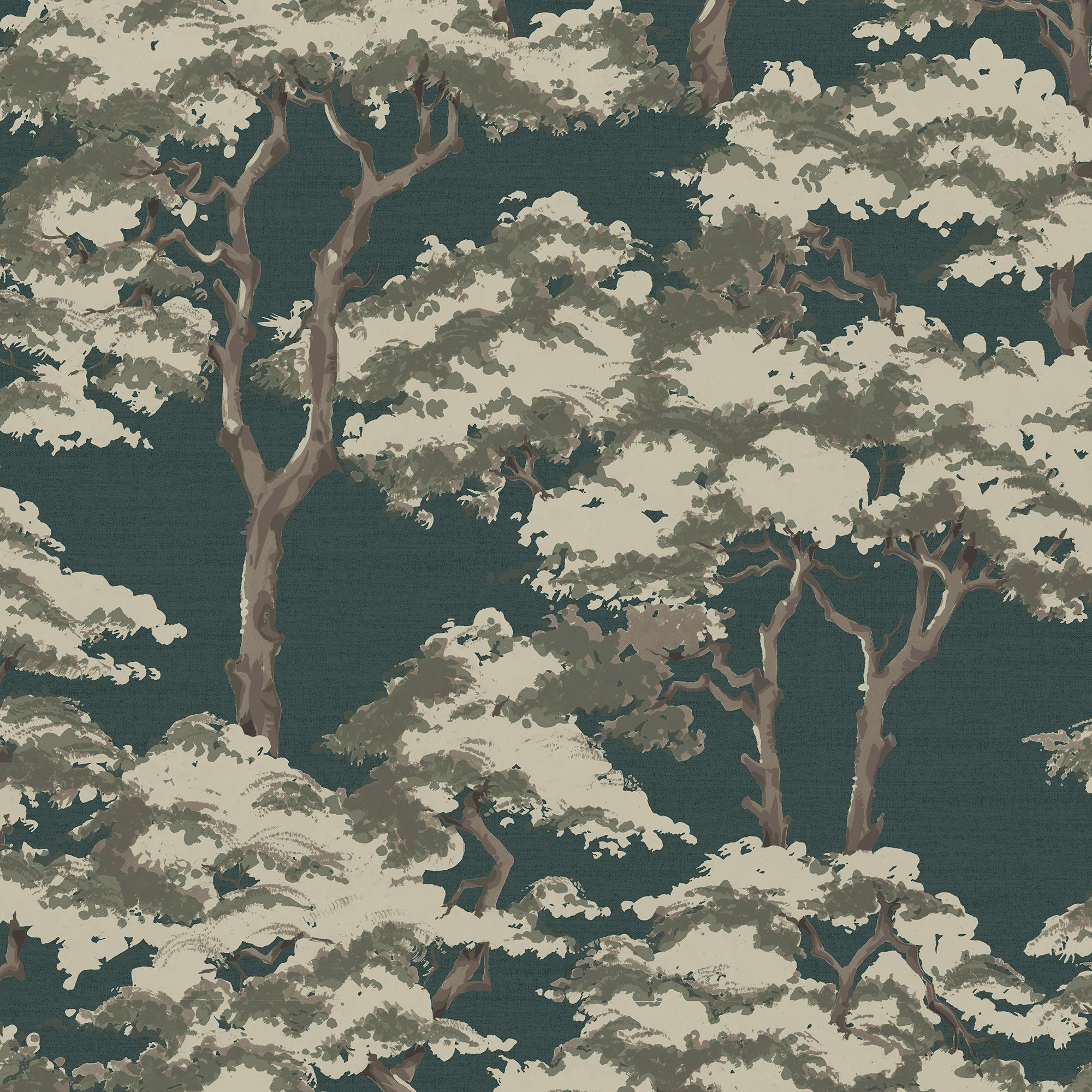 GoodHome Arbelos Green Trees Embossed Wallpaper