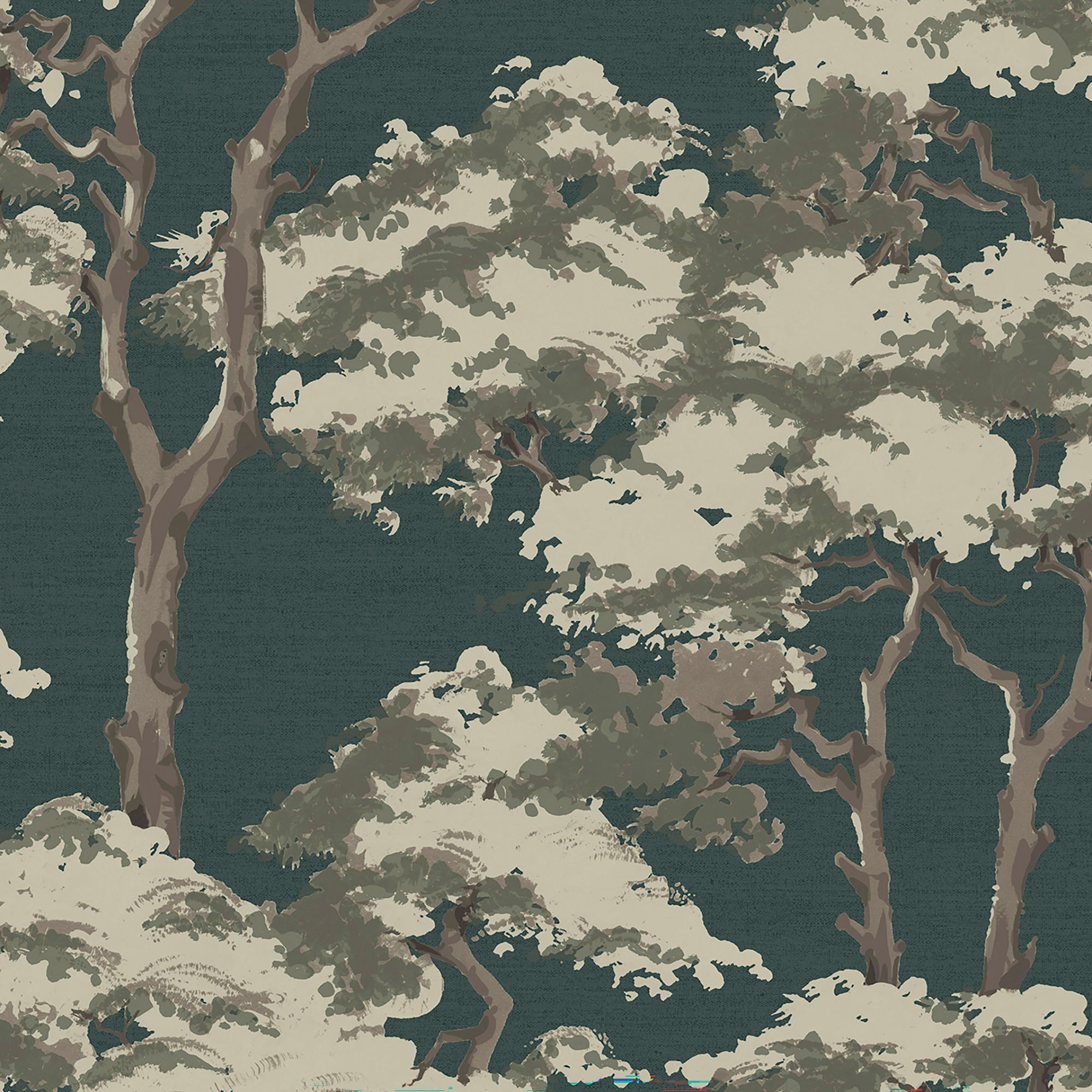 GoodHome Arbelos Green Trees Embossed Wallpaper