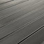 GoodHome Areto Dark grey Composite Deck board (L)2.05m (W)120mm (T)21mm, Pack of 6