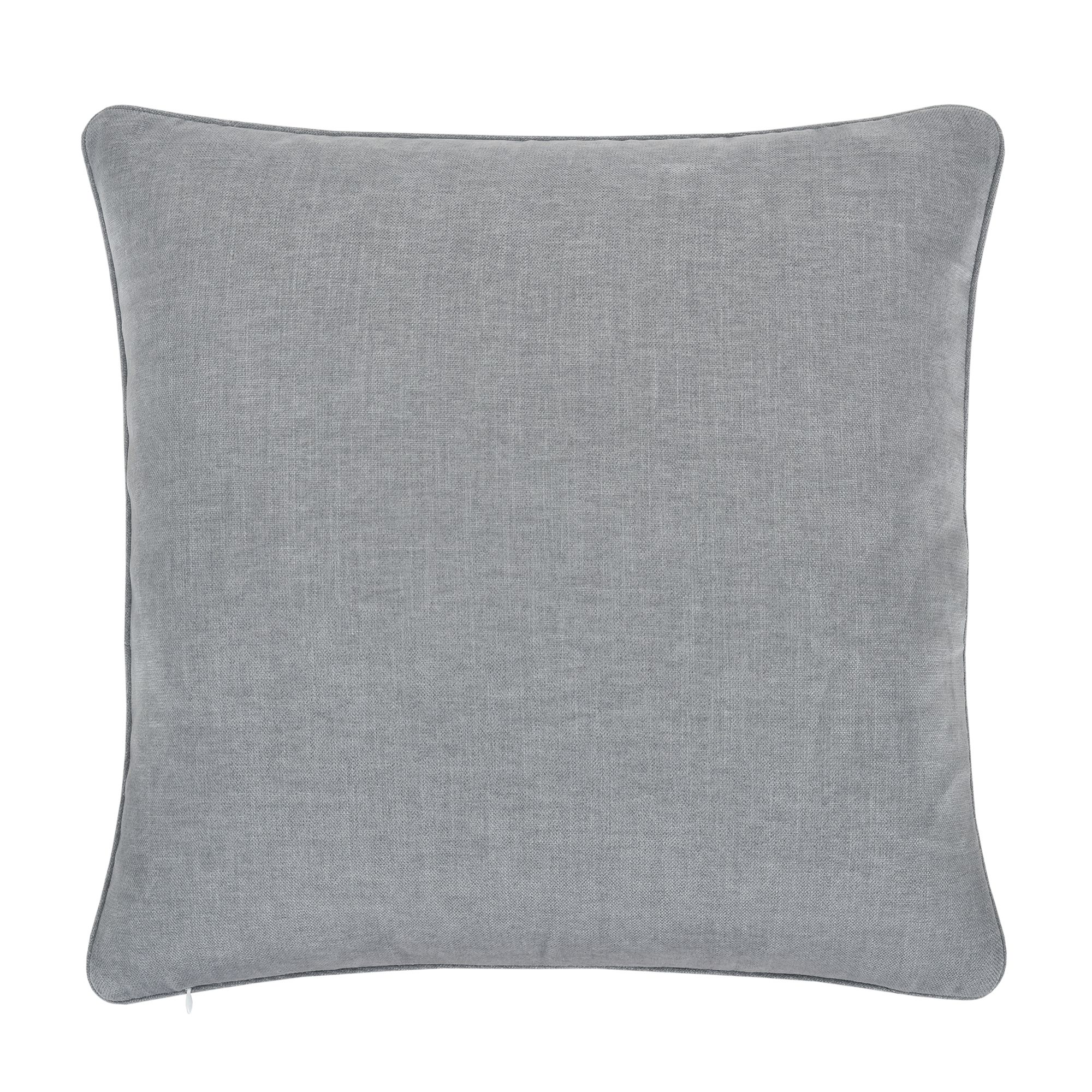 GoodHome Arntzen Grey Plain Indoor Cushion (L)55cm x (W)55cm