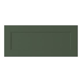 GoodHome Artemisia Innovo handleless Matt dark green Shaker Drawer front (H)340mm (W)797mm (T)18mm