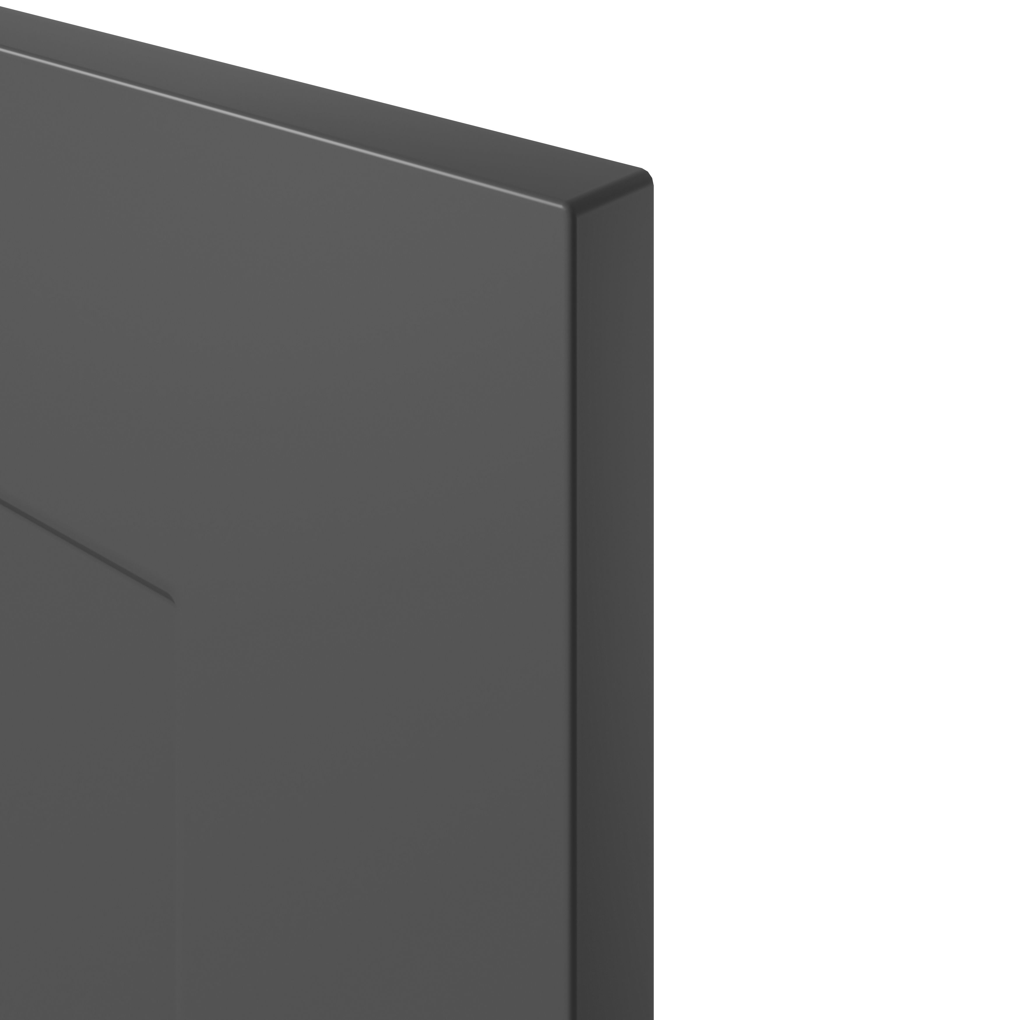 GoodHome Artemisia Innovo handleless Matt graphite Shaker 2 drawer front, bridging door & bi-fold door 500mm
