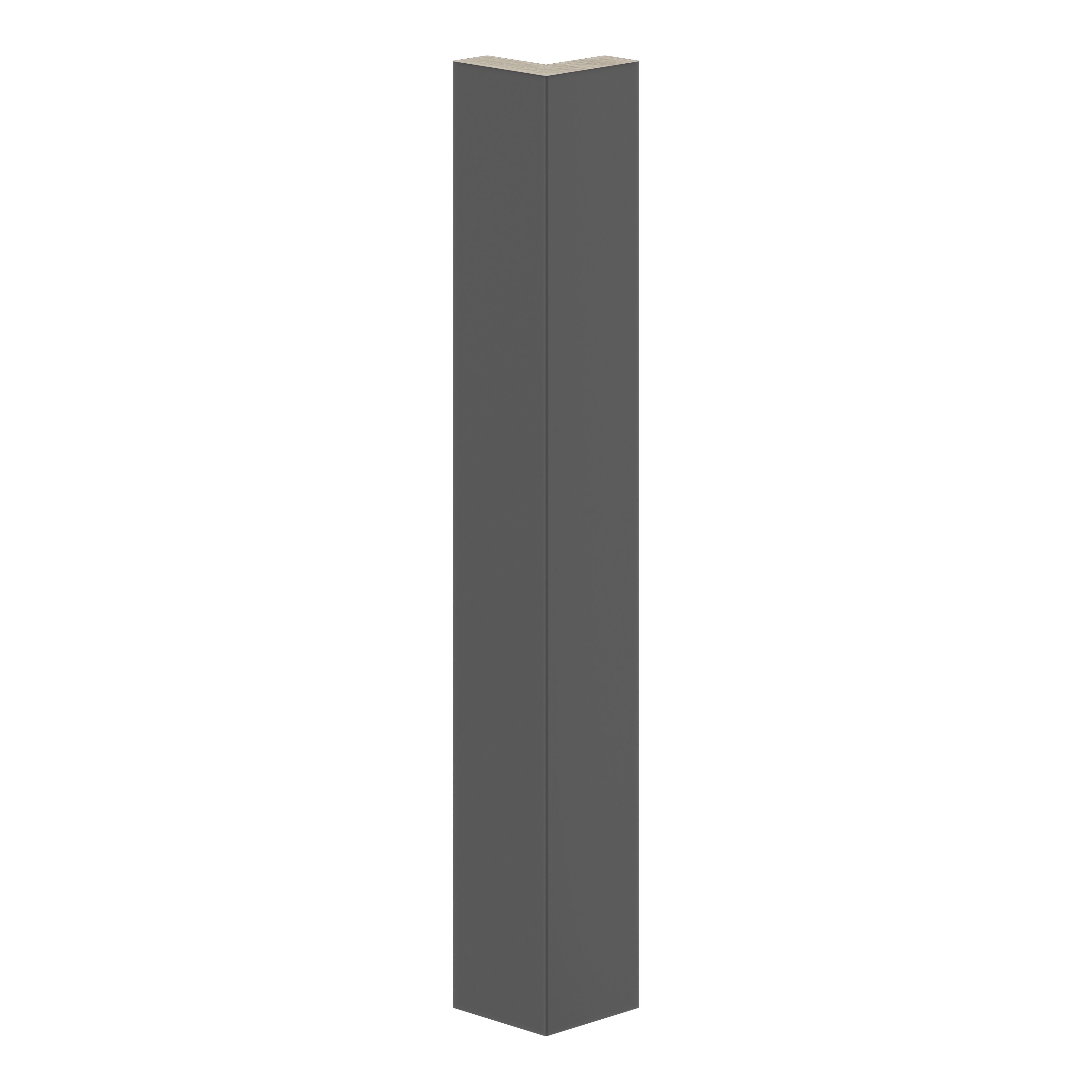 GoodHome Artemisia Innovo handleless matt graphite shaker Standard Corner post, (W)48mm (H)340mm