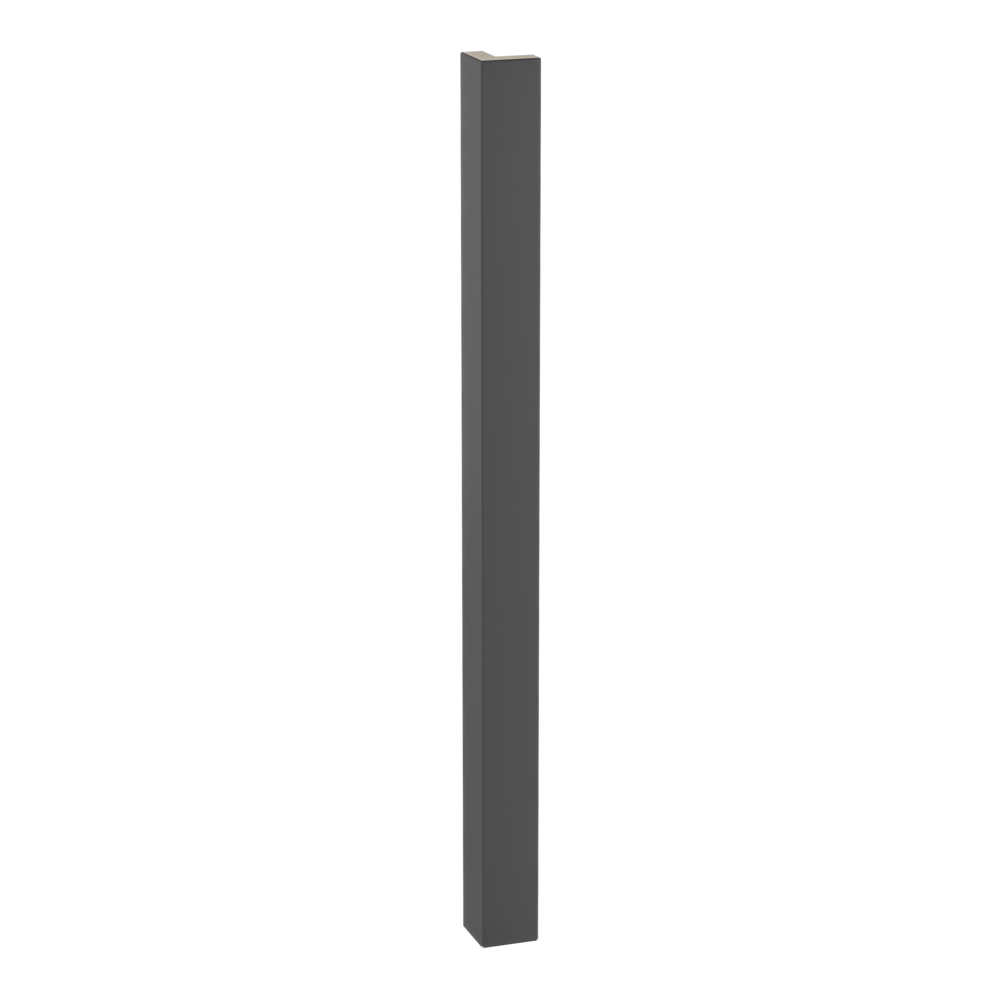 GoodHome Artemisia Innovo handleless matt graphite shaker Standard Corner post, (W)48mm (H)715mm