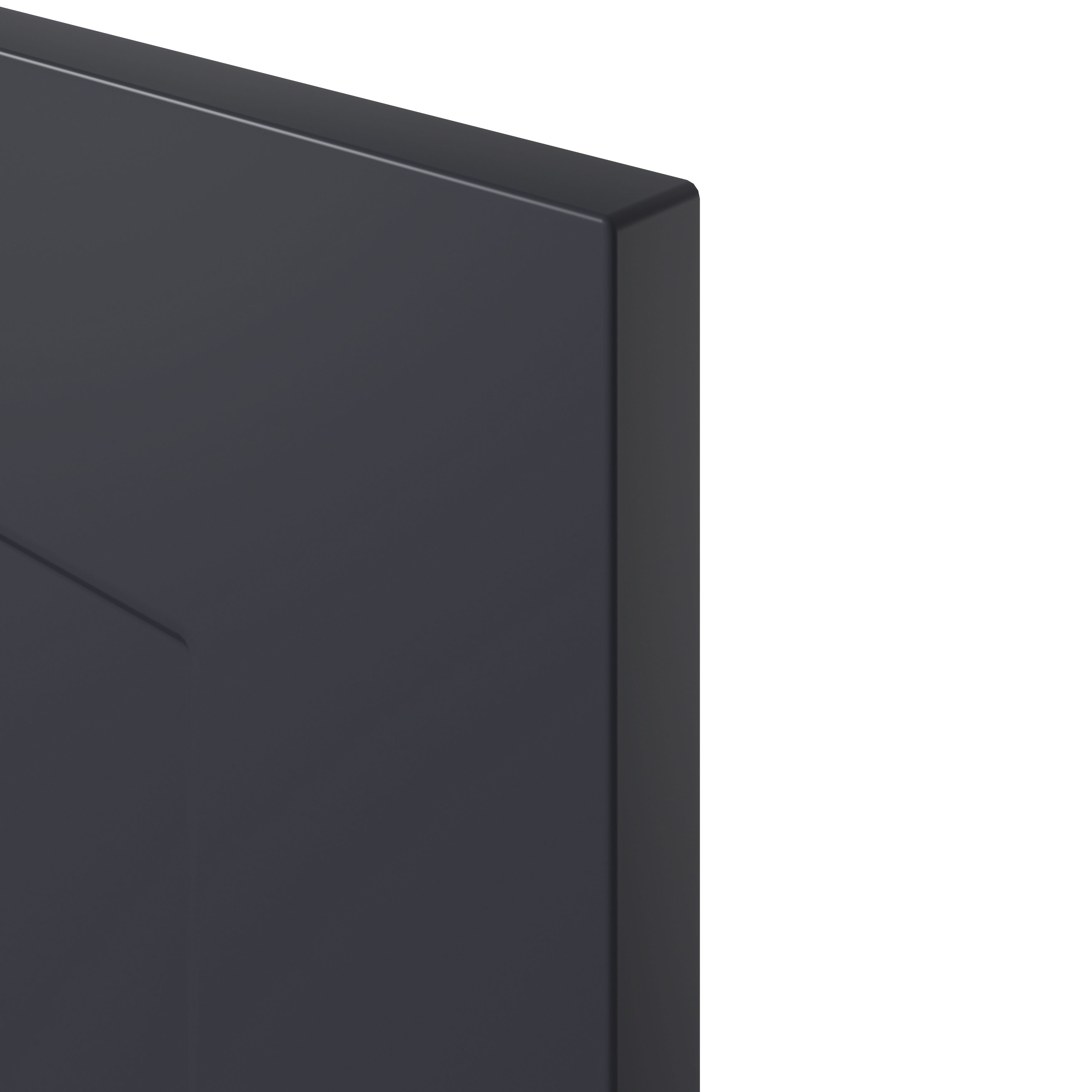 GoodHome Artemisia Innovo handleless Matt midnight blue Shaker Drawer front, bridging door & bi-fold door 800mm