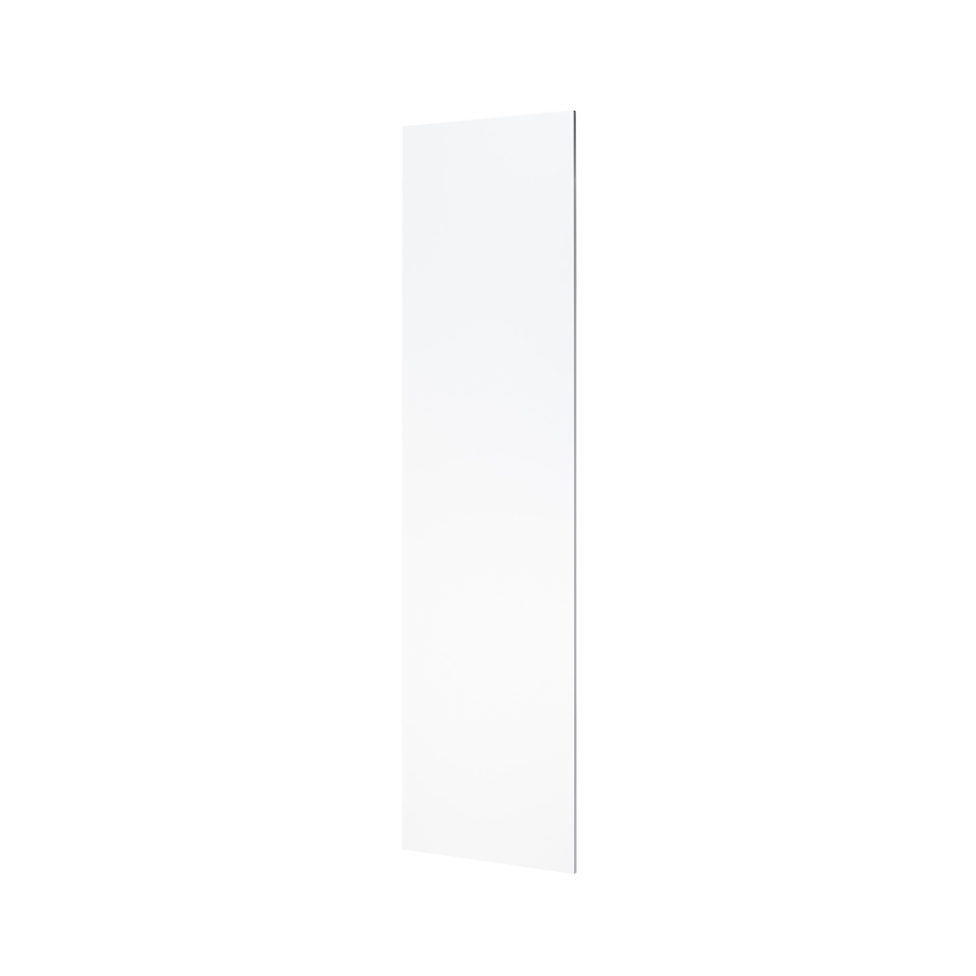 GoodHome Artemisia Innovo handleless matt white classic shaker Standard Clad on end panel (H)2400mm (W)640mm
