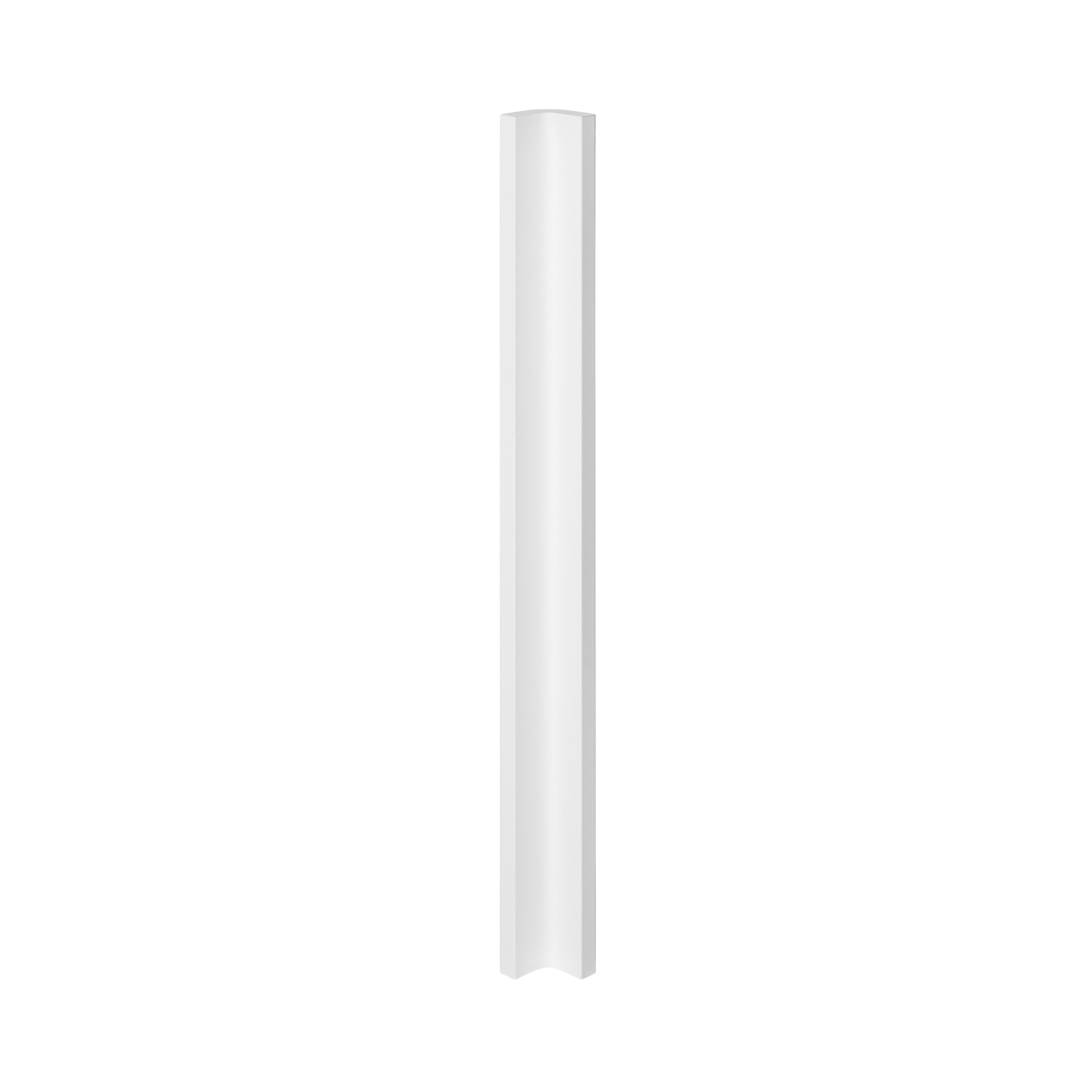 GoodHome Artemisia Innovo handleless matt white classic shaker Standard Corner post, (W)34mm (H)715mm