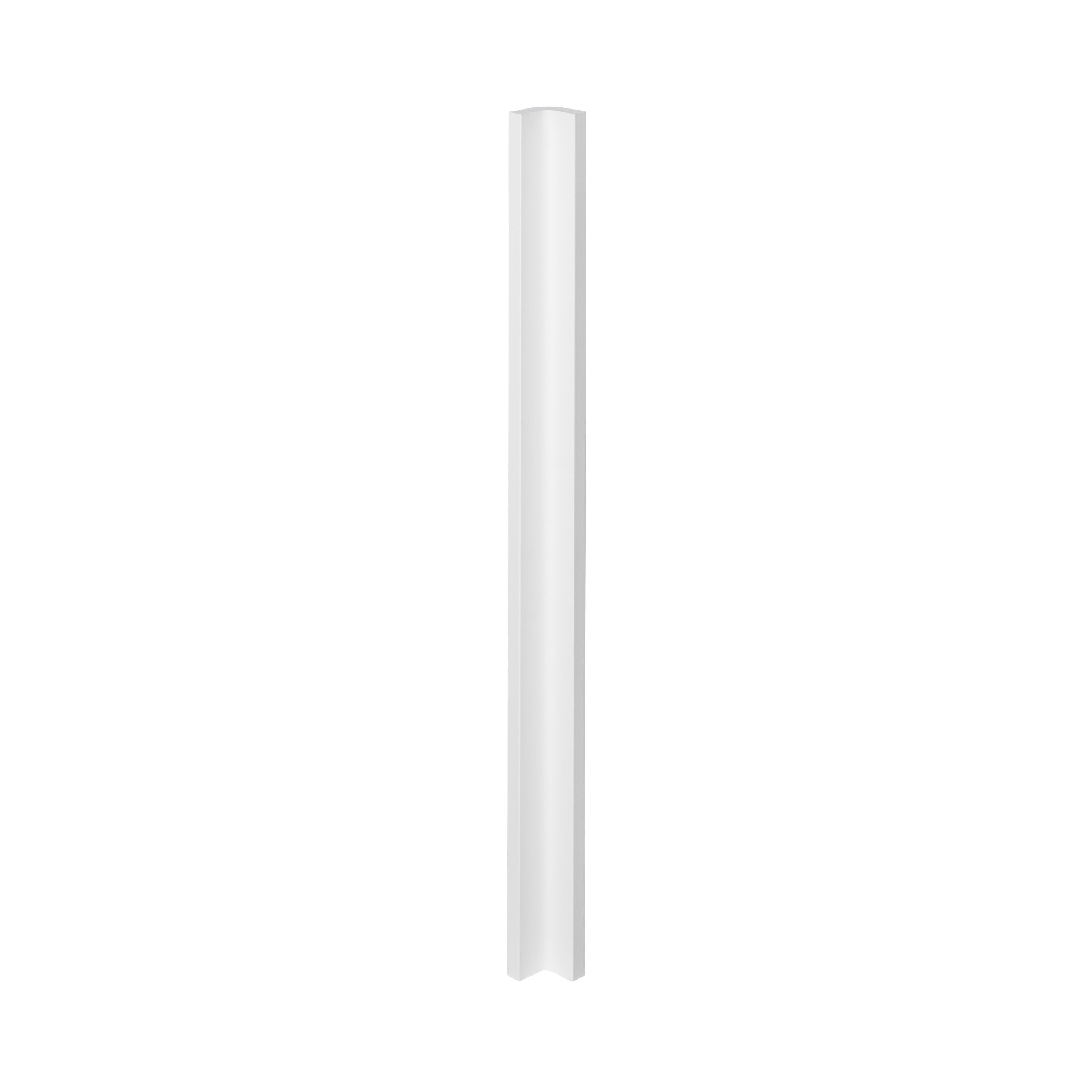 GoodHome Artemisia Innovo handleless matt white classic shaker Standard Corner post, (W)34mm (H)895mm