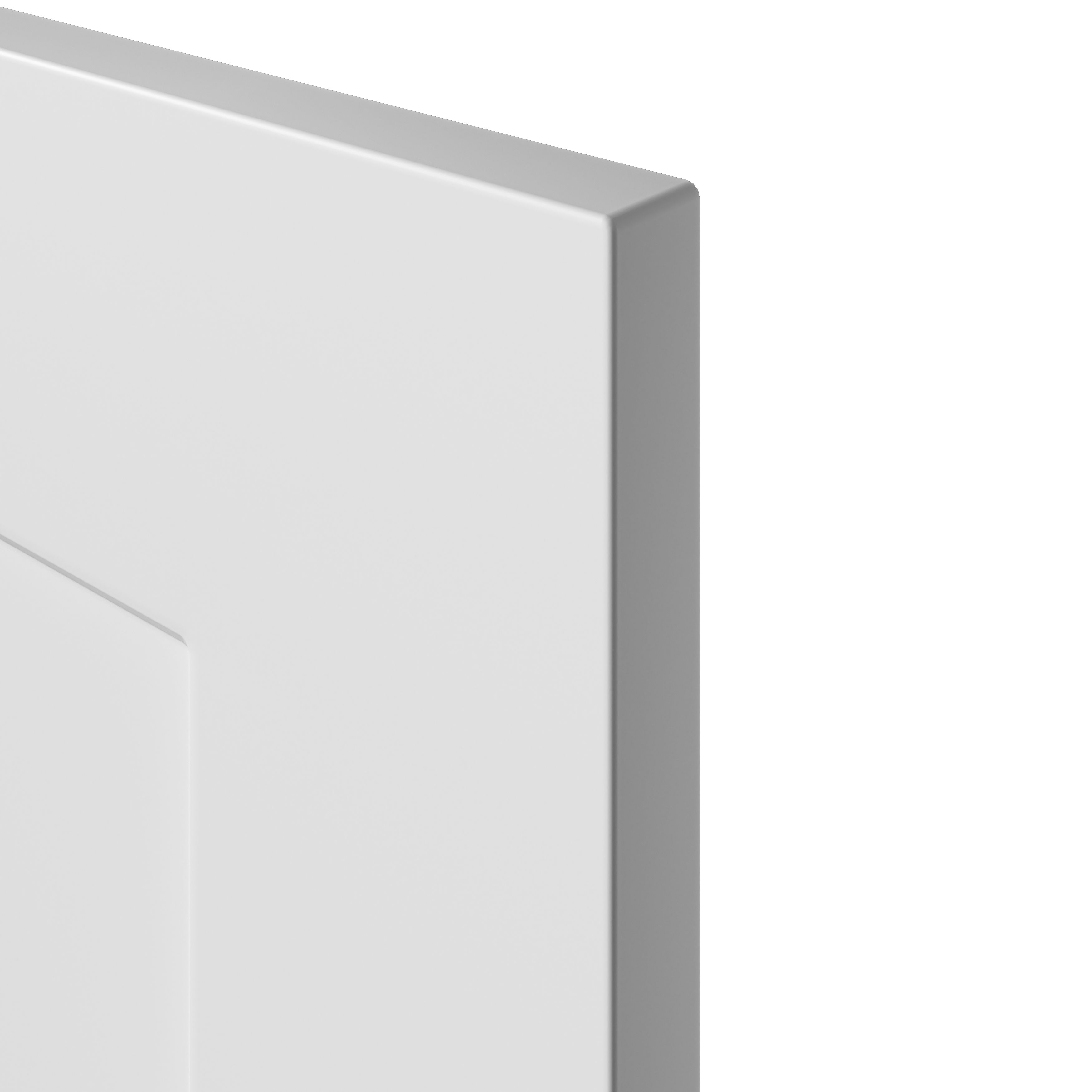 GoodHome Artemisia Innovo handleless Matt white Shaker 2 drawer front, bridging door & bi-fold door 1000mm