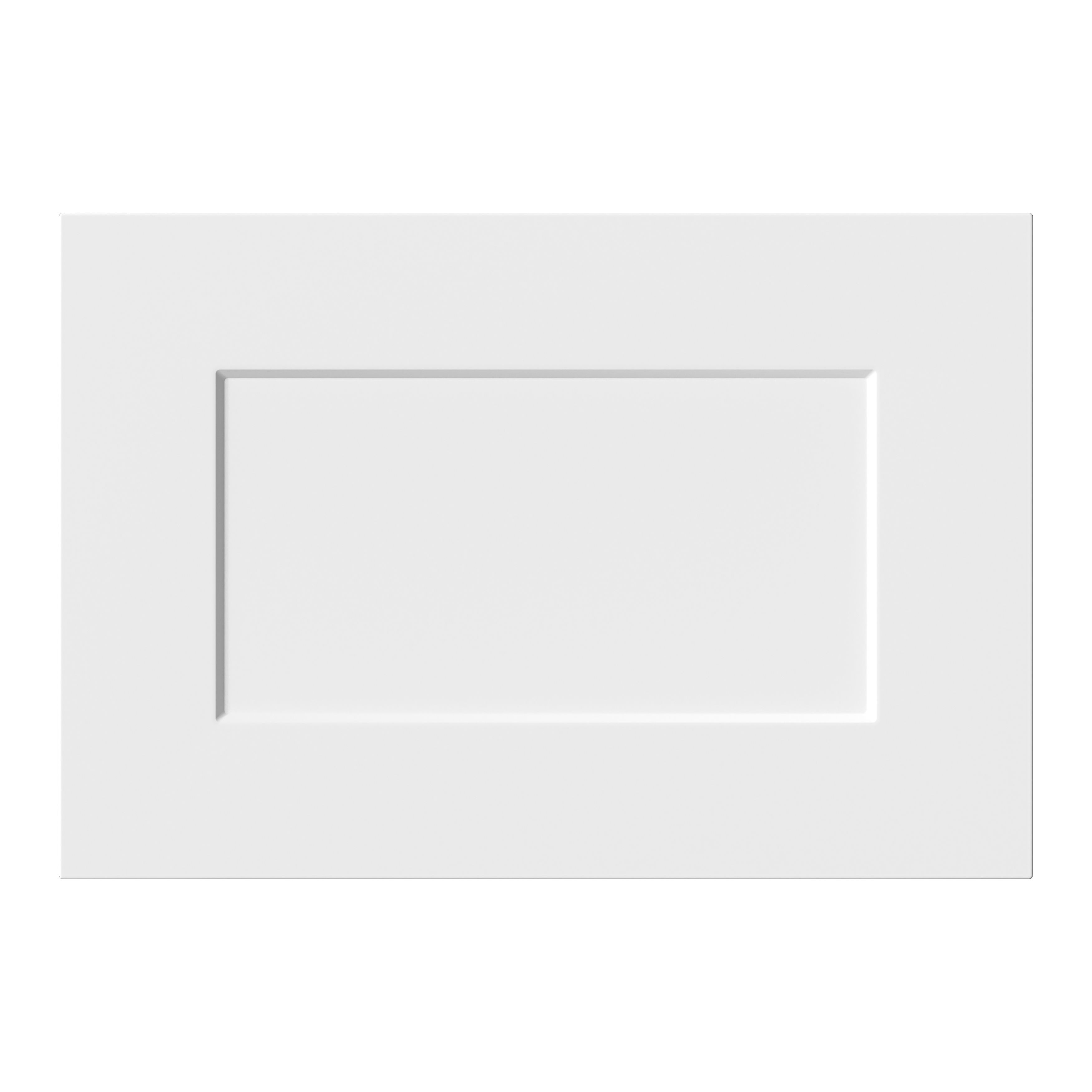 GoodHome Artemisia Innovo handleless Matt white Shaker 2 drawer front, bridging door & bi-fold door 500mm