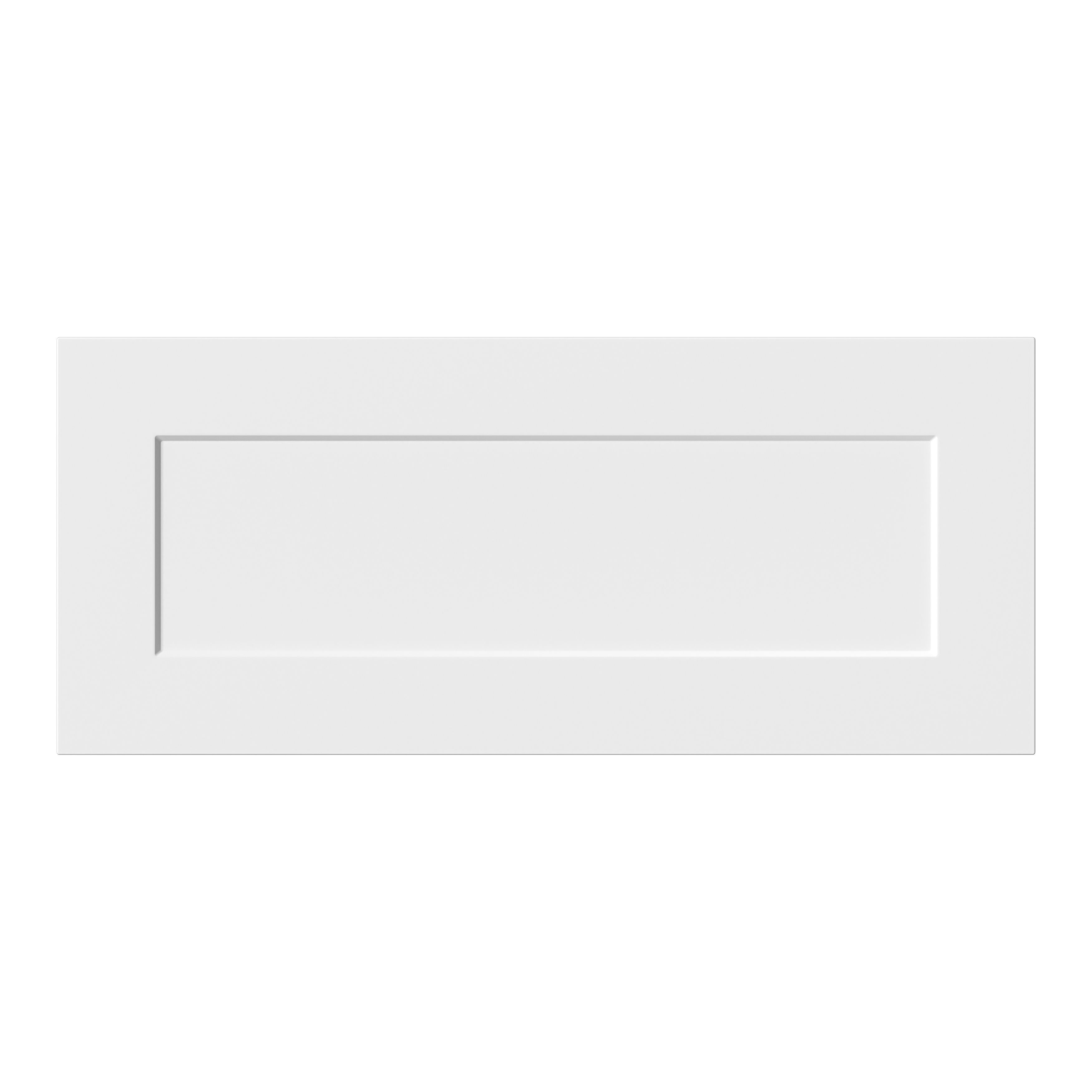 GoodHome Artemisia Innovo handleless Matt white Shaker 2 drawer front, bridging door & bi-fold door 800mm