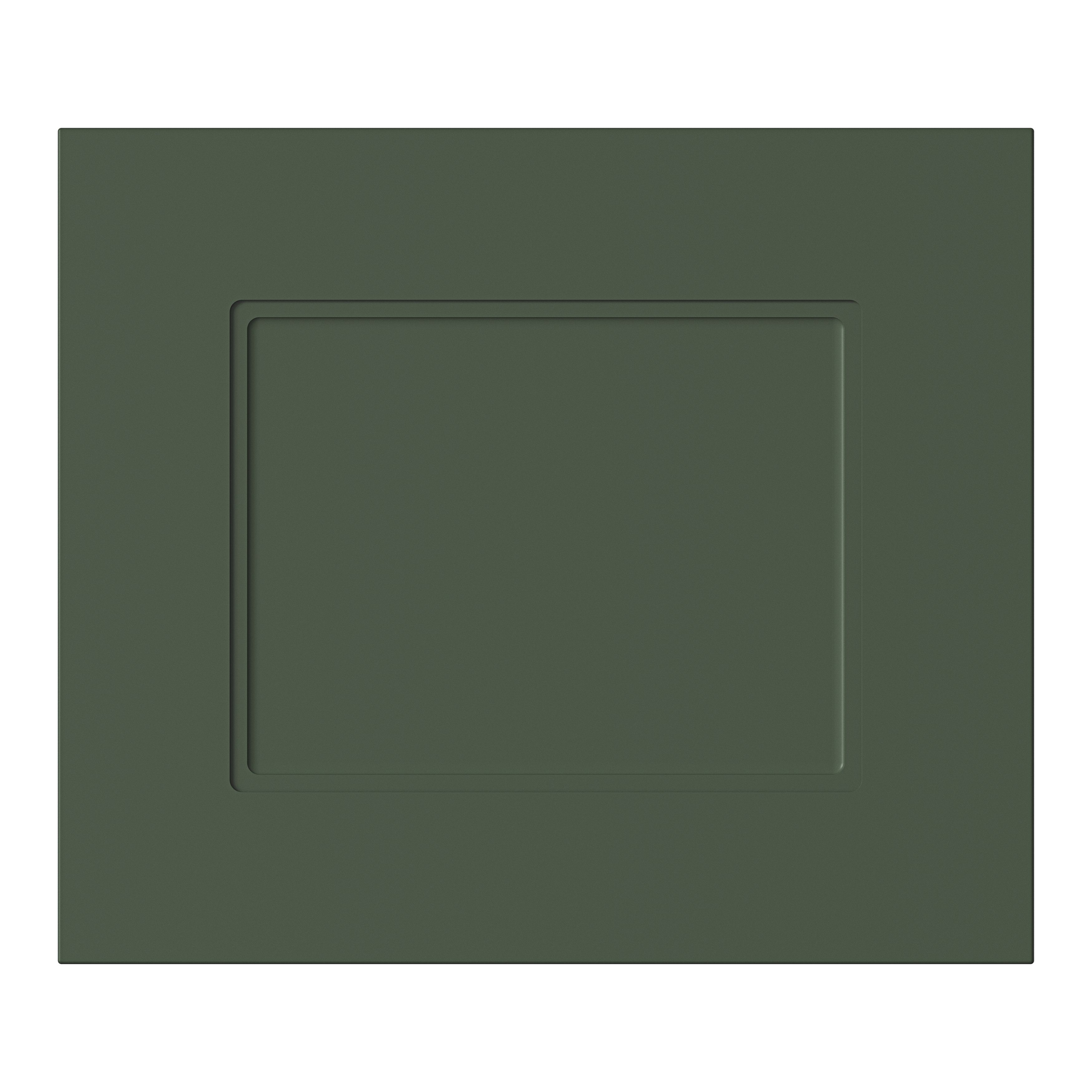 GoodHome Artemisia Matt dark green Innovo handleless matt dark green shaker Drawer front (W)400mm