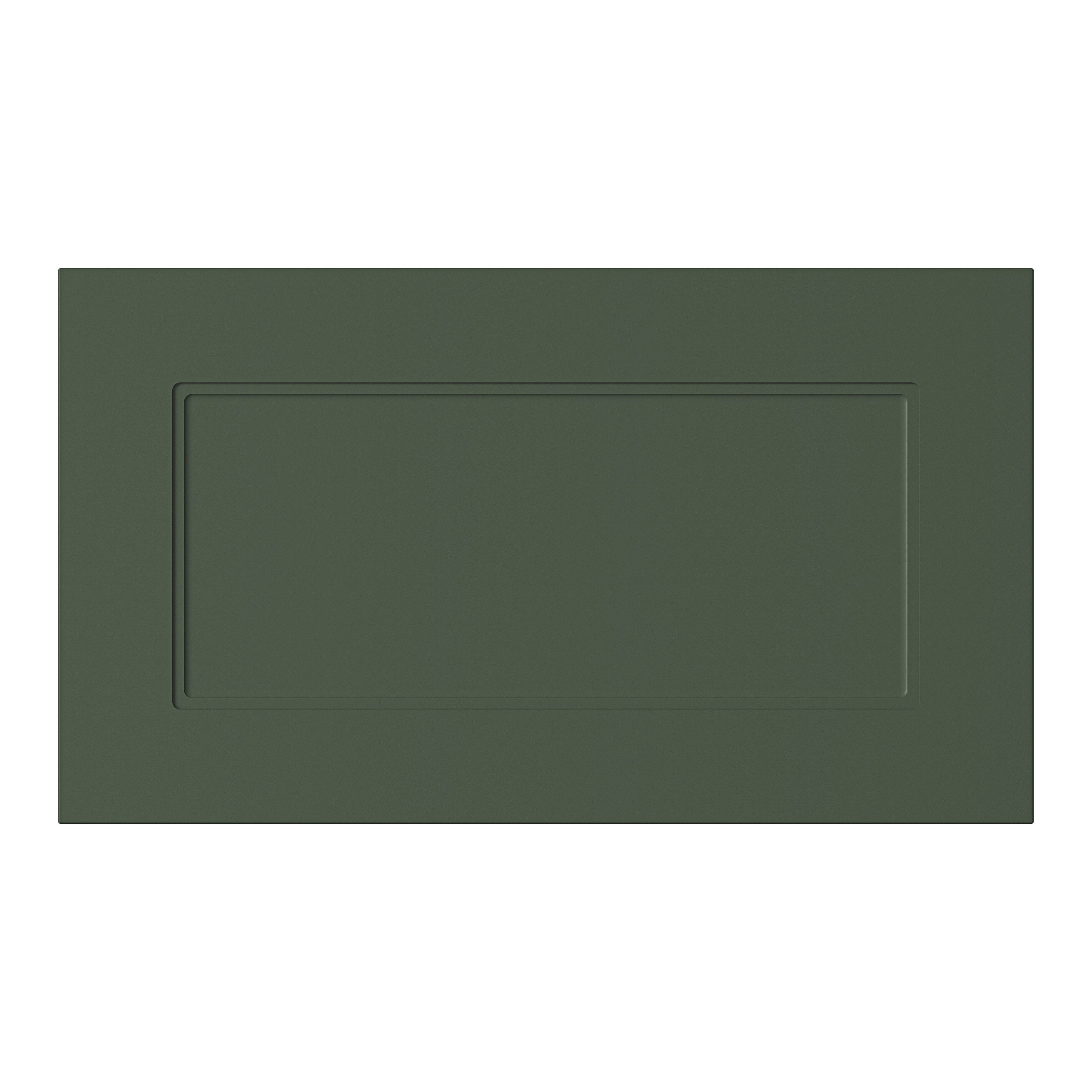 GoodHome Artemisia Matt dark green Innovo handleless matt dark green shaker Drawer front (W)600mm