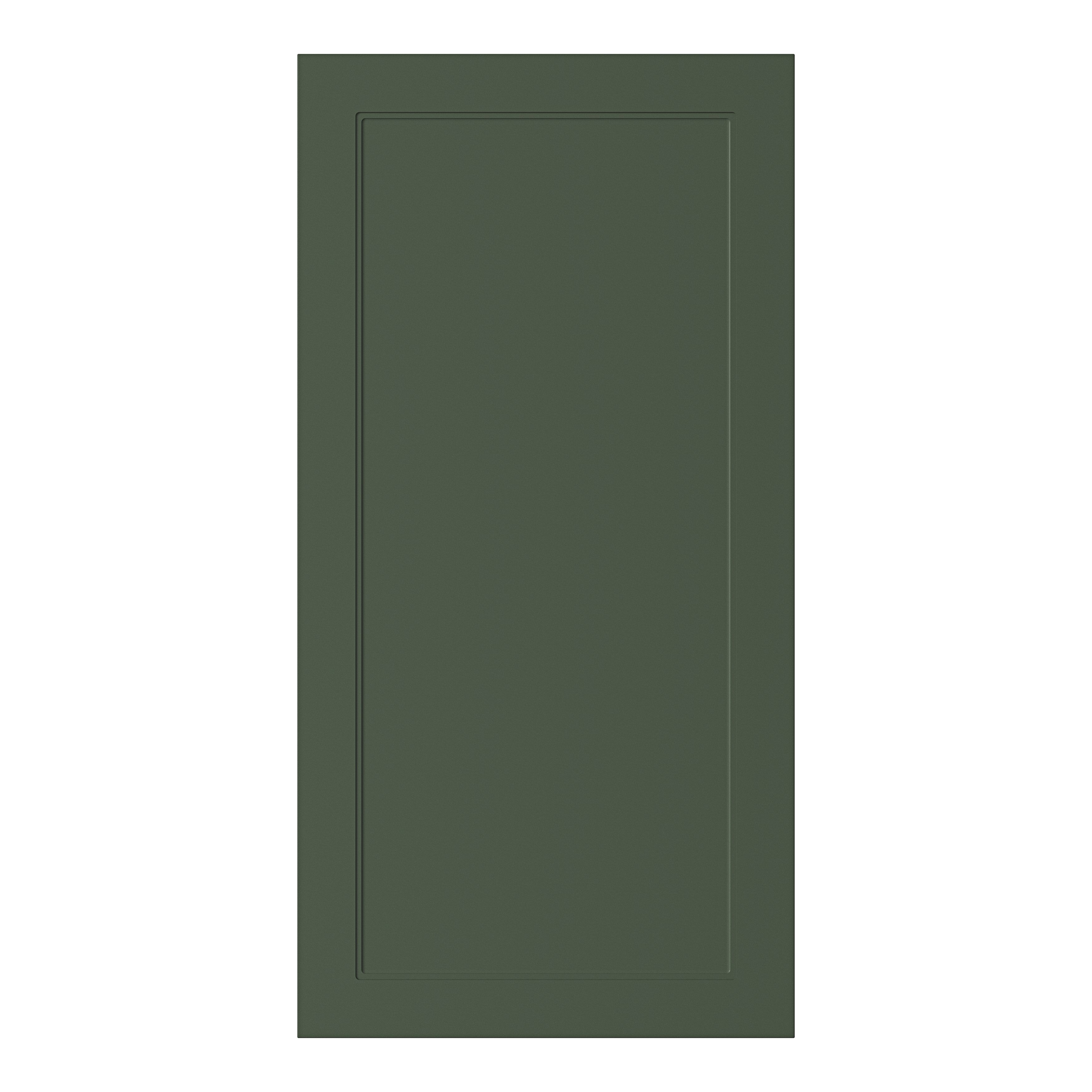 GoodHome Artemisia Matt dark green shaker 50:50 Tall larder Cabinet door (W)600mm (H)1181mm (T)18mm