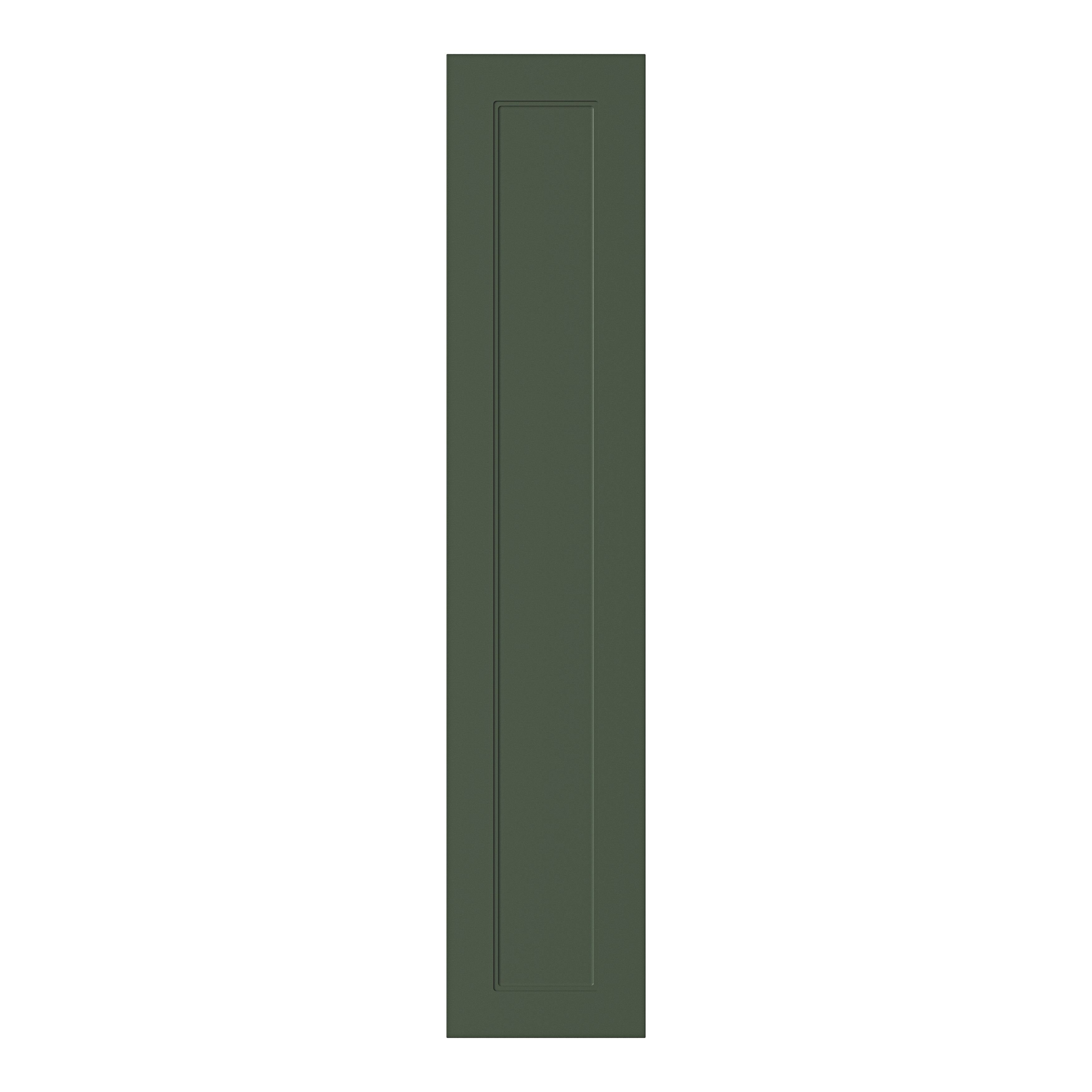 GoodHome Artemisia Matt dark green shaker 70:30 Tall larder Cabinet door (W)300mm (H)1467mm (T)18mm