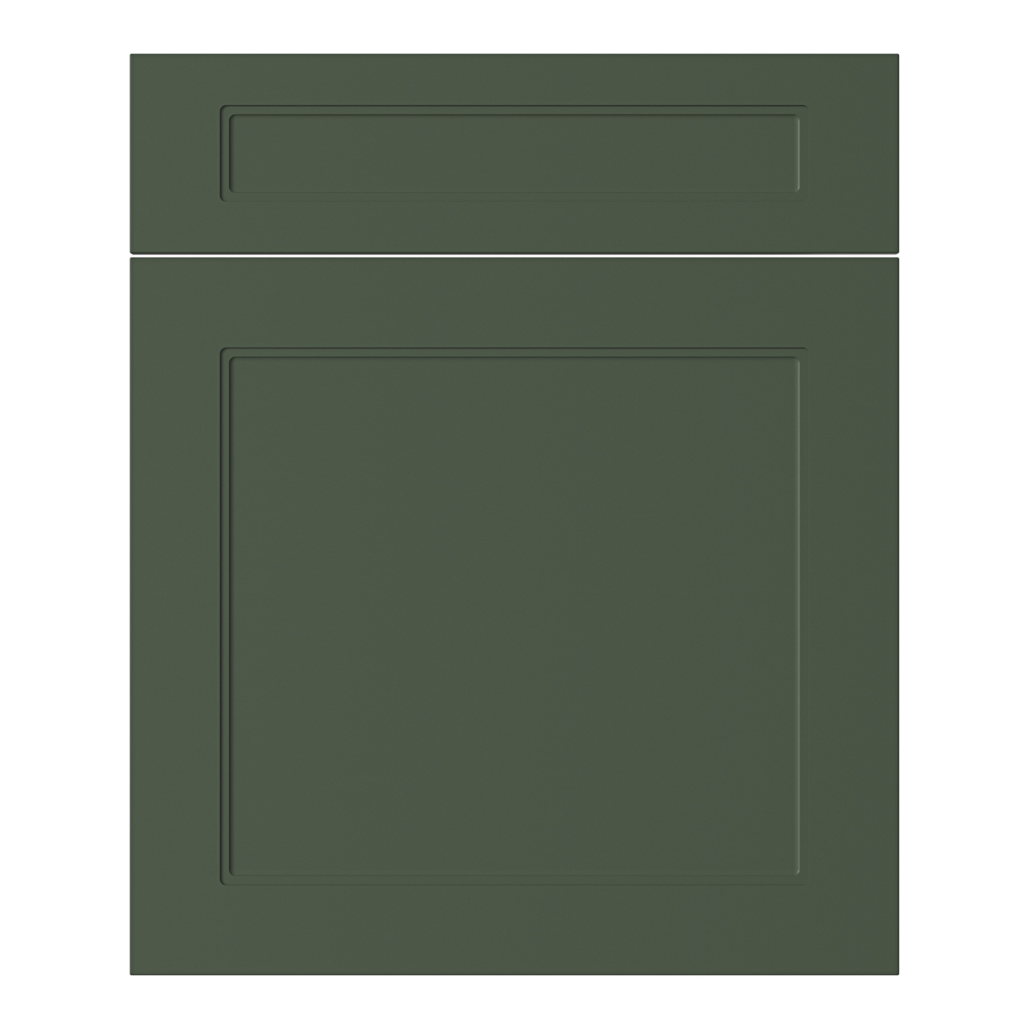 GoodHome Artemisia Matt dark green shaker Drawerline door & drawer front, (W)600mm (H)715mm (T)18mm