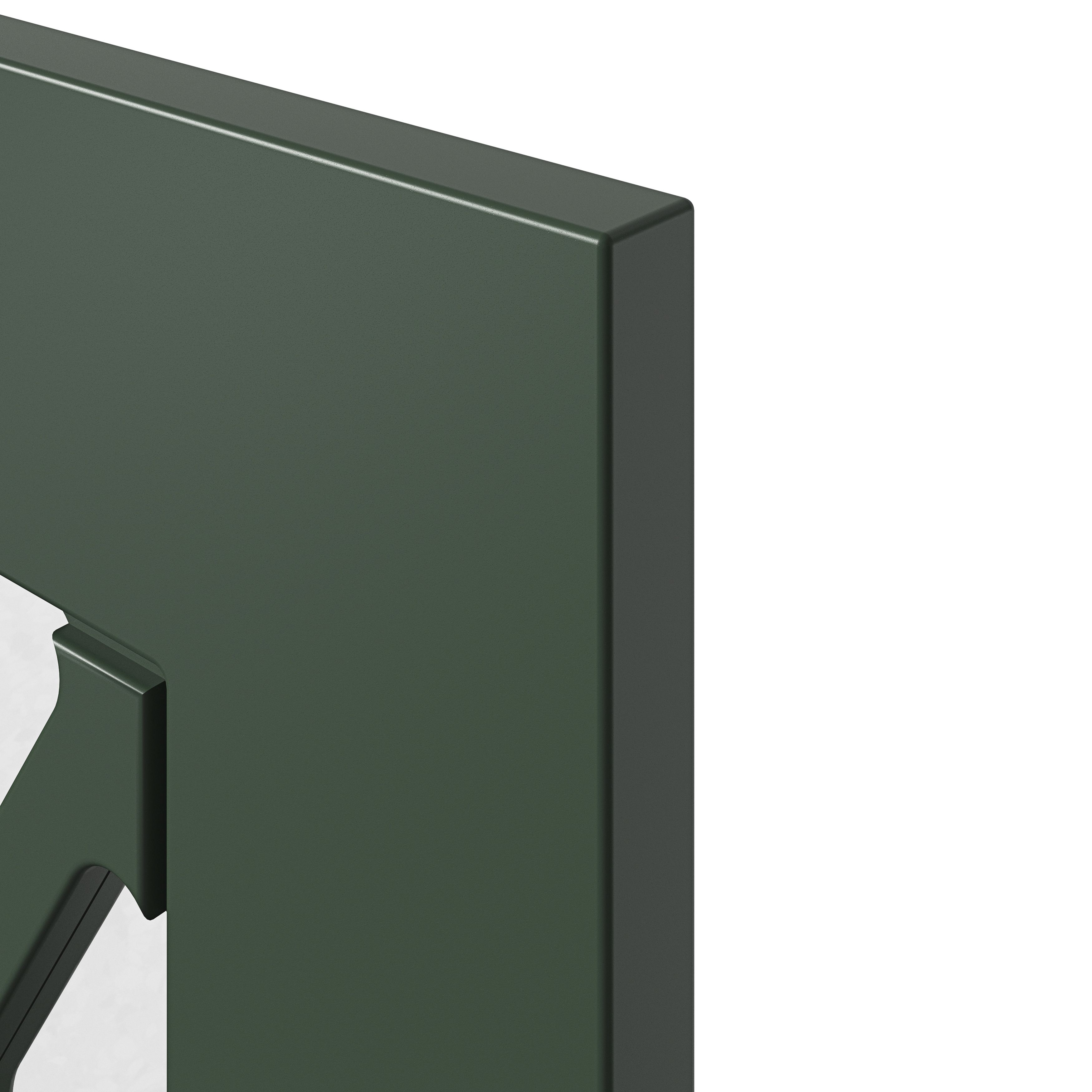 GoodHome Artemisia Matt dark green shaker Tall glazed Cabinet door (W)300mm (H)895mm (T)18mm