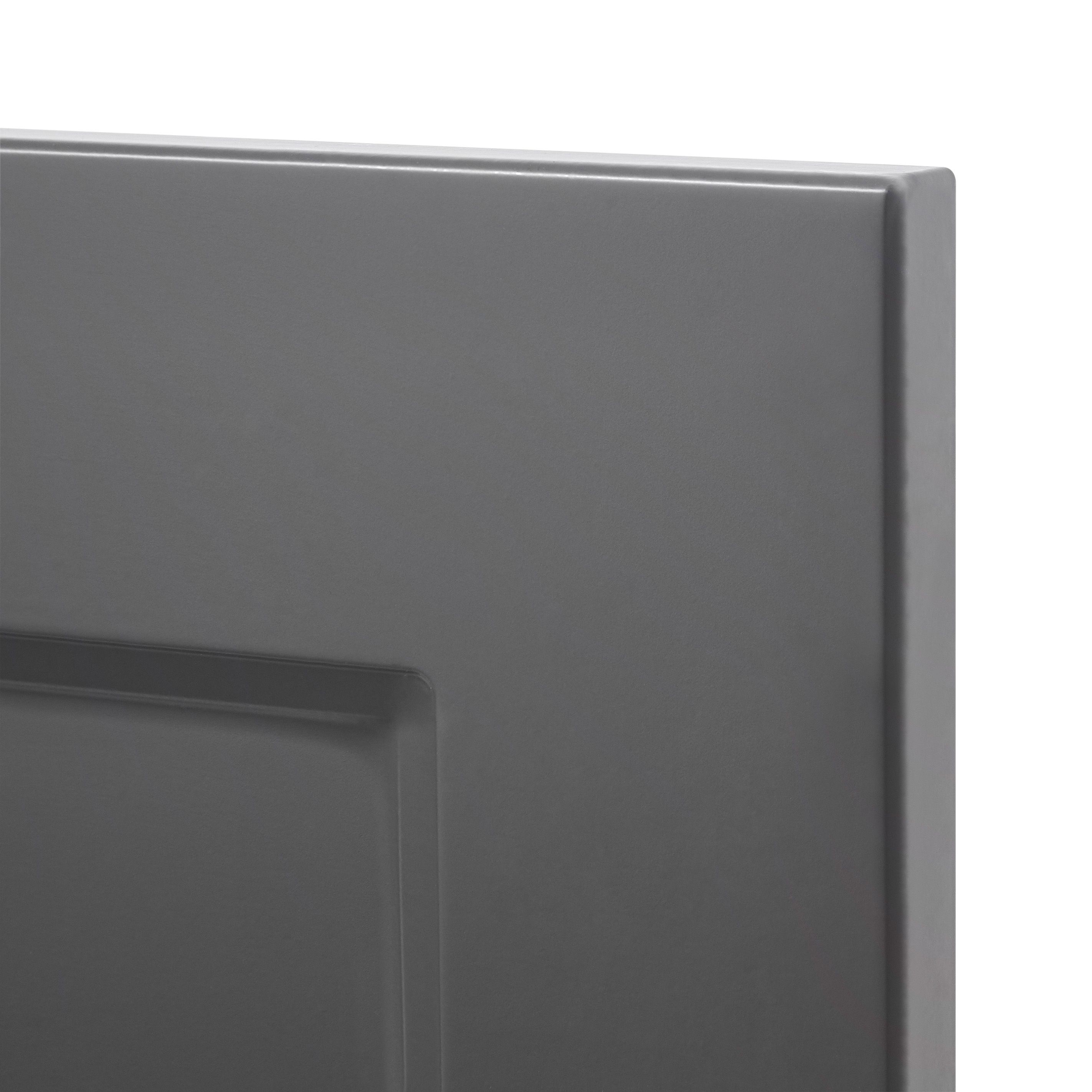 GoodHome Artemisia Matt graphite classic shaker 50:50 Larder Cabinet door (W)600mm (H)1001mm (T)18mm