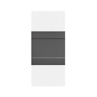 GoodHome Artemisia Matt graphite classic shaker Bridging Drawer front, bridging door & bi fold door, (W)800mm (H)356mm (T)18mm