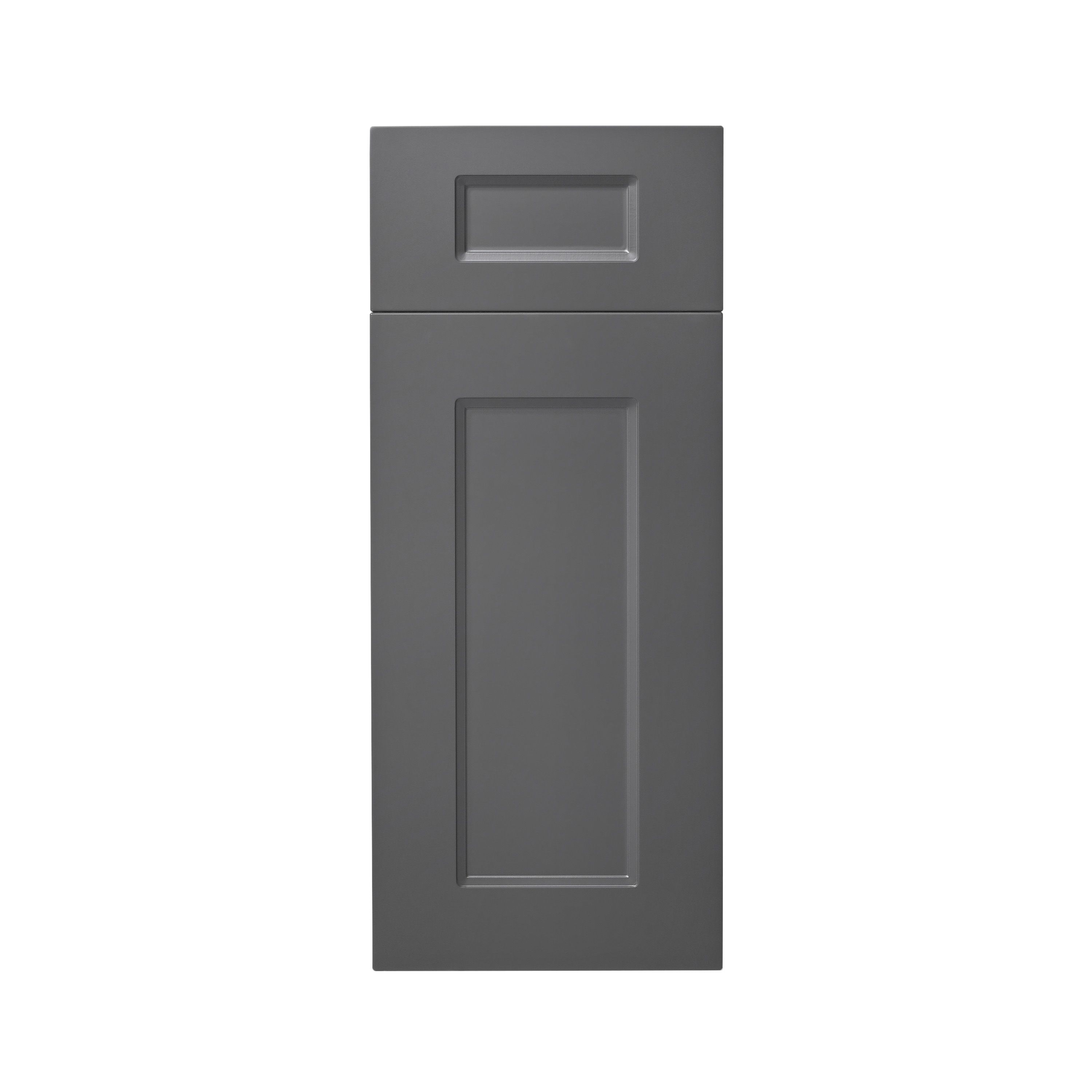 GoodHome Artemisia Matt graphite classic shaker Drawerline Cabinet door, (W)300mm (H)715mm (T)18mm