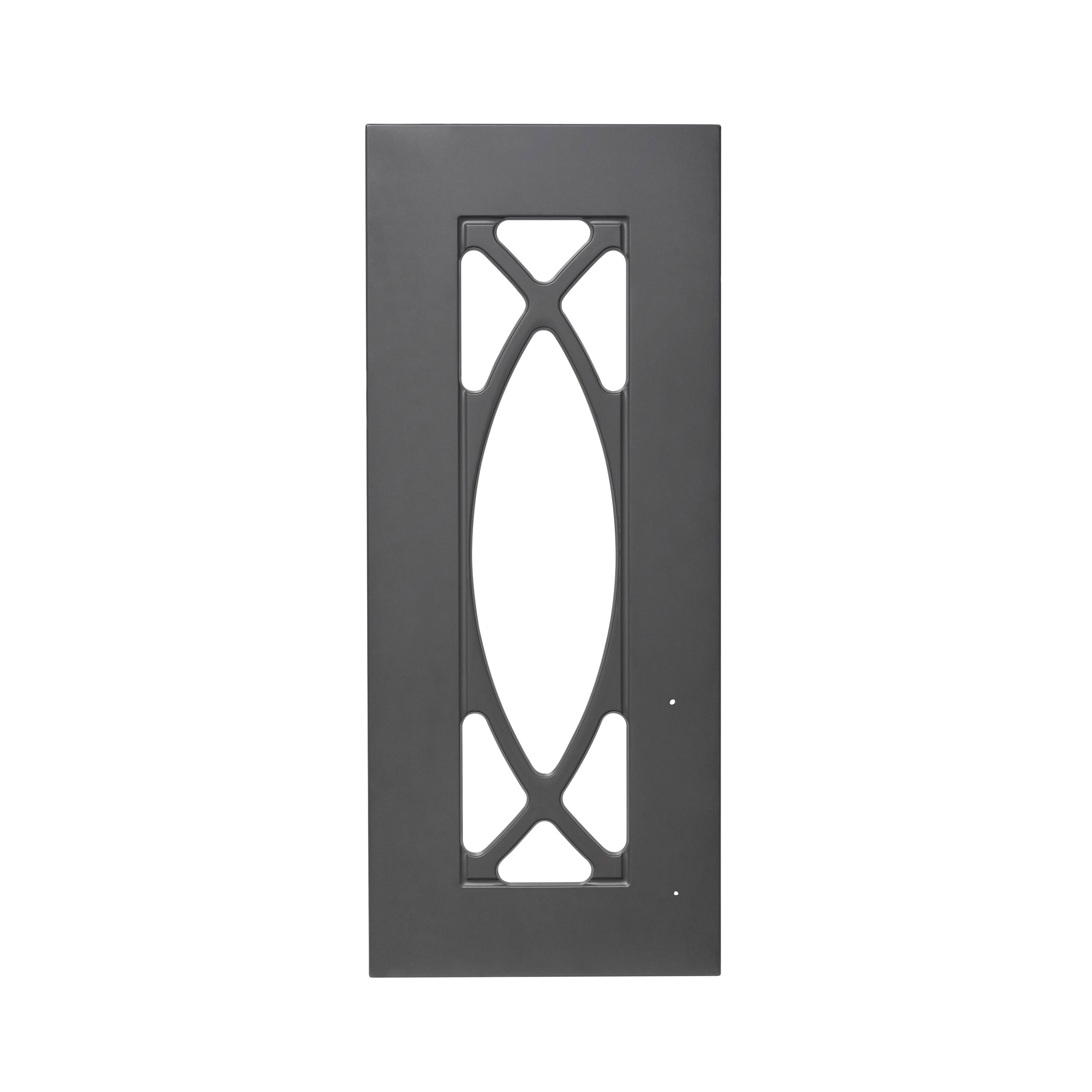 GoodHome Artemisia Matt graphite classic shaker Glazed Cabinet door (W)300mm (H)715mm (T)18mm